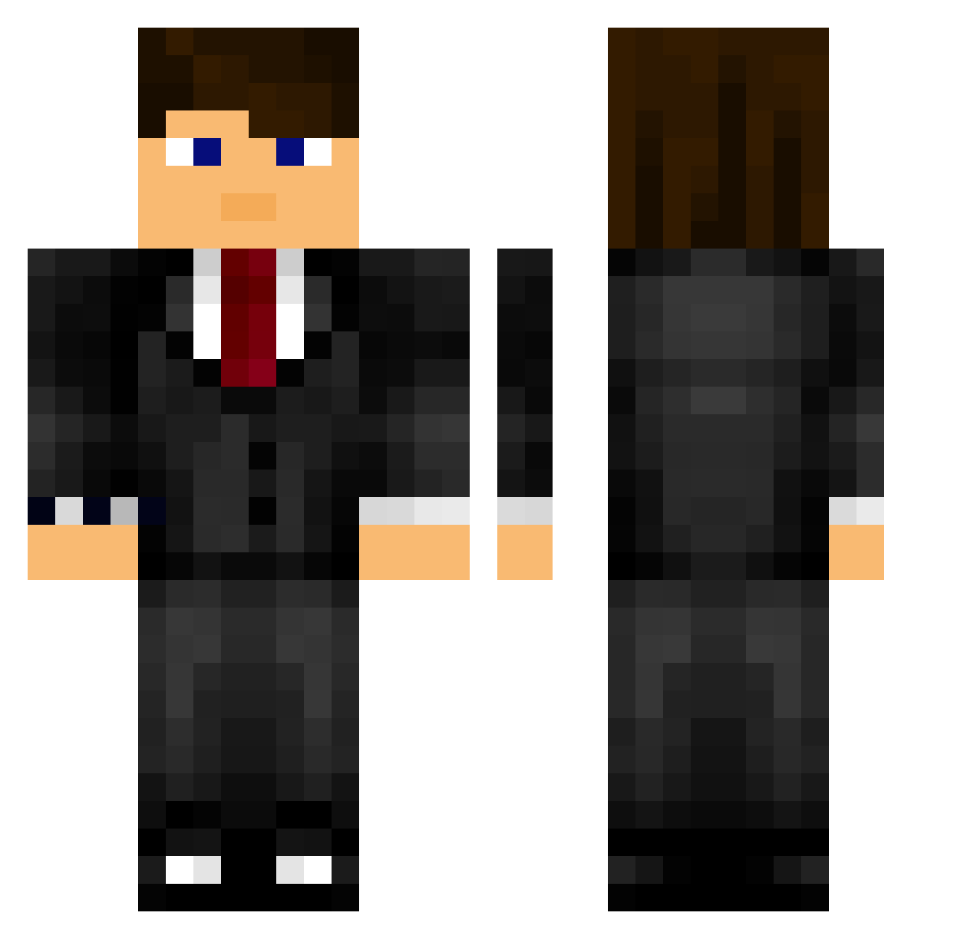Skynato Minecraft skin, front and back view