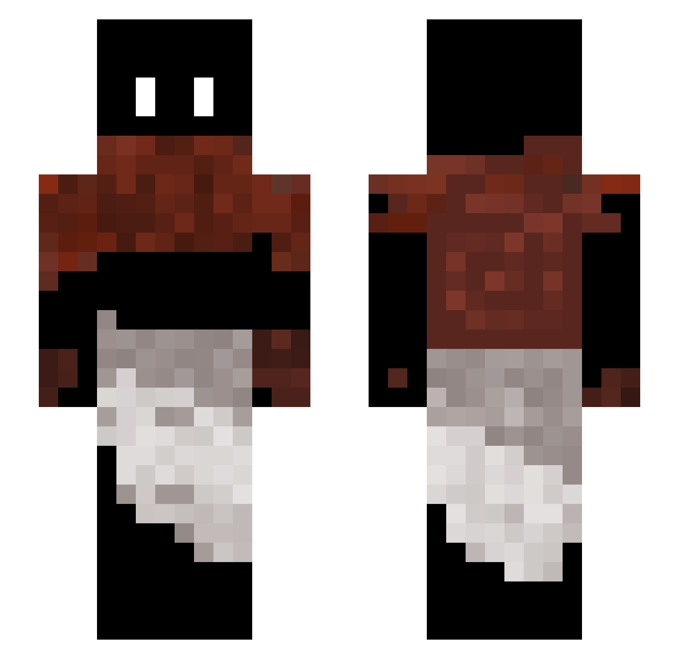 CanjearProducto Minecraft skin, front and back view