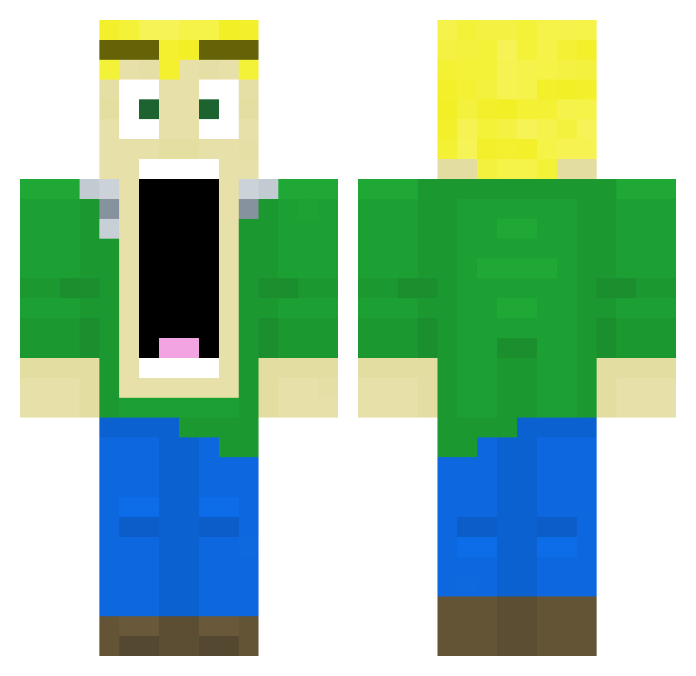 woohyun1128 Minecraft skin, front and back view