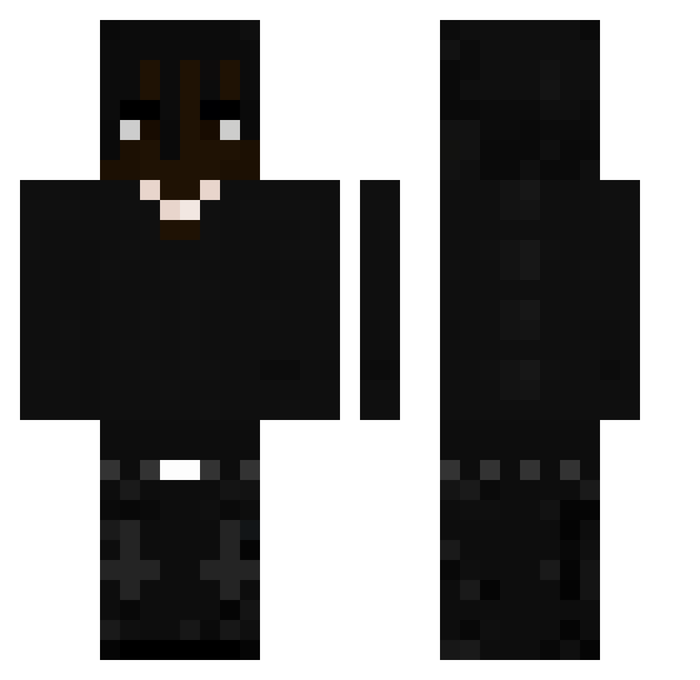 Mfiii Minecraft skin, front and back view