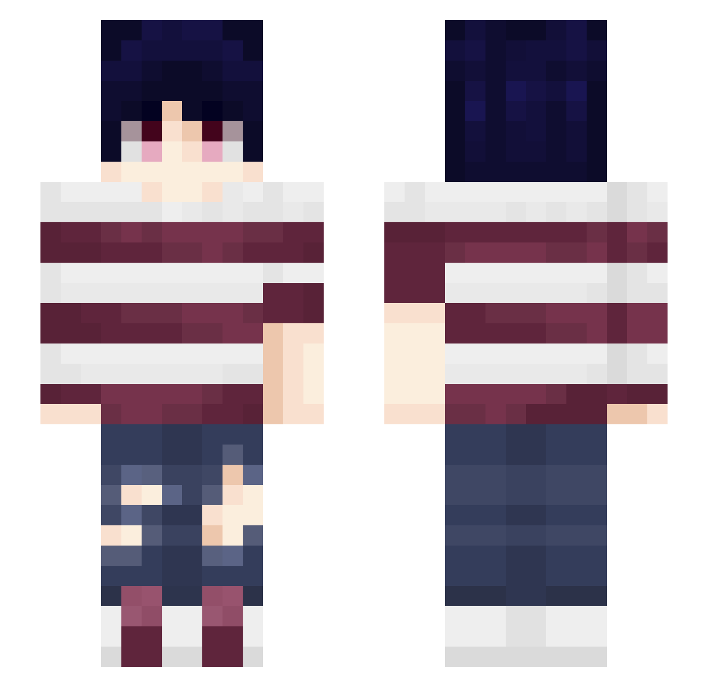 spamtennafan Minecraft skin, front and back view