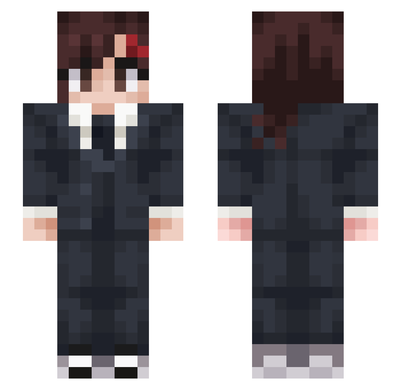Yun_Ai Minecraft skin, front and back view