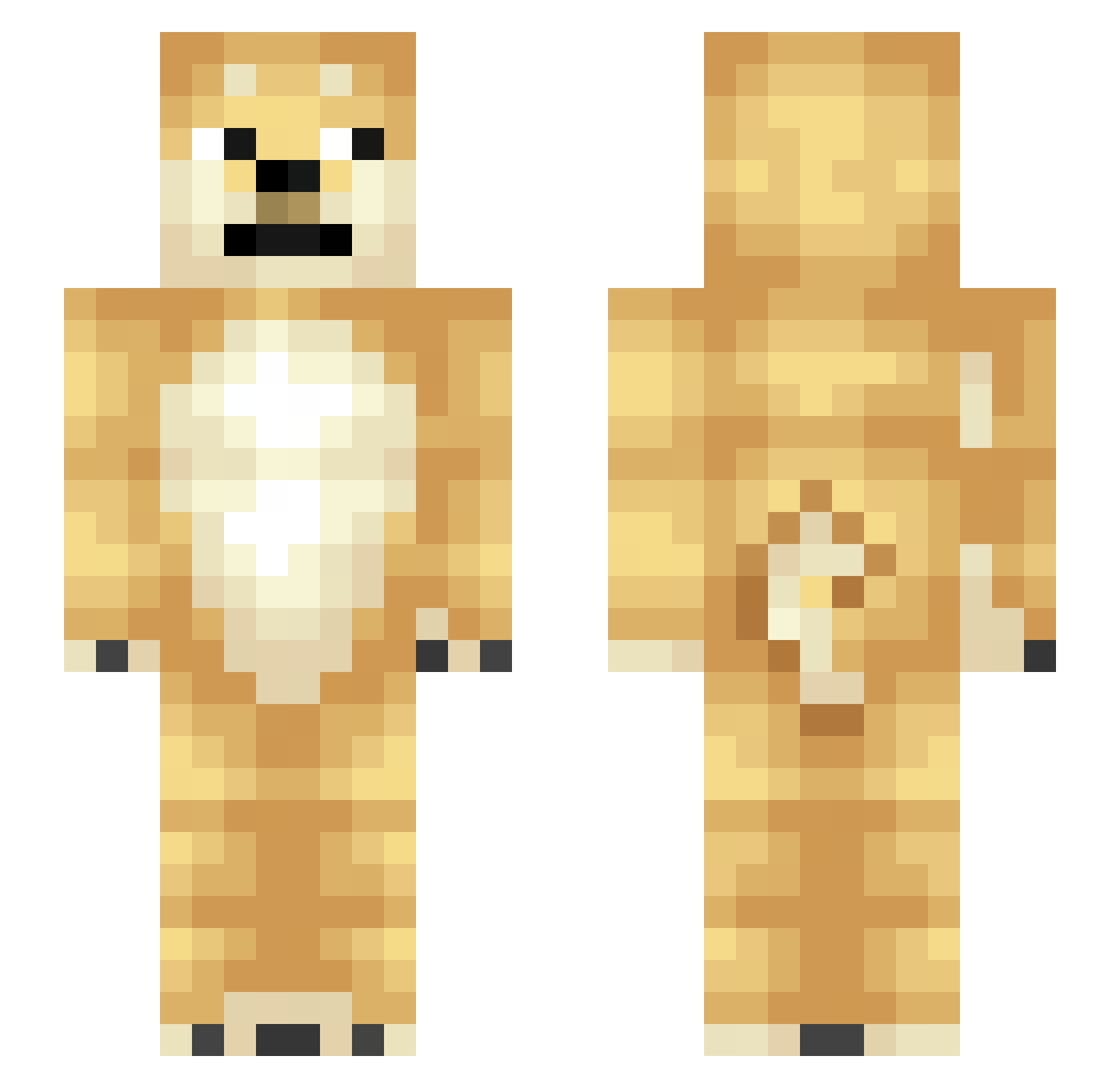 _Angelcat_ Minecraft skin, front and back view