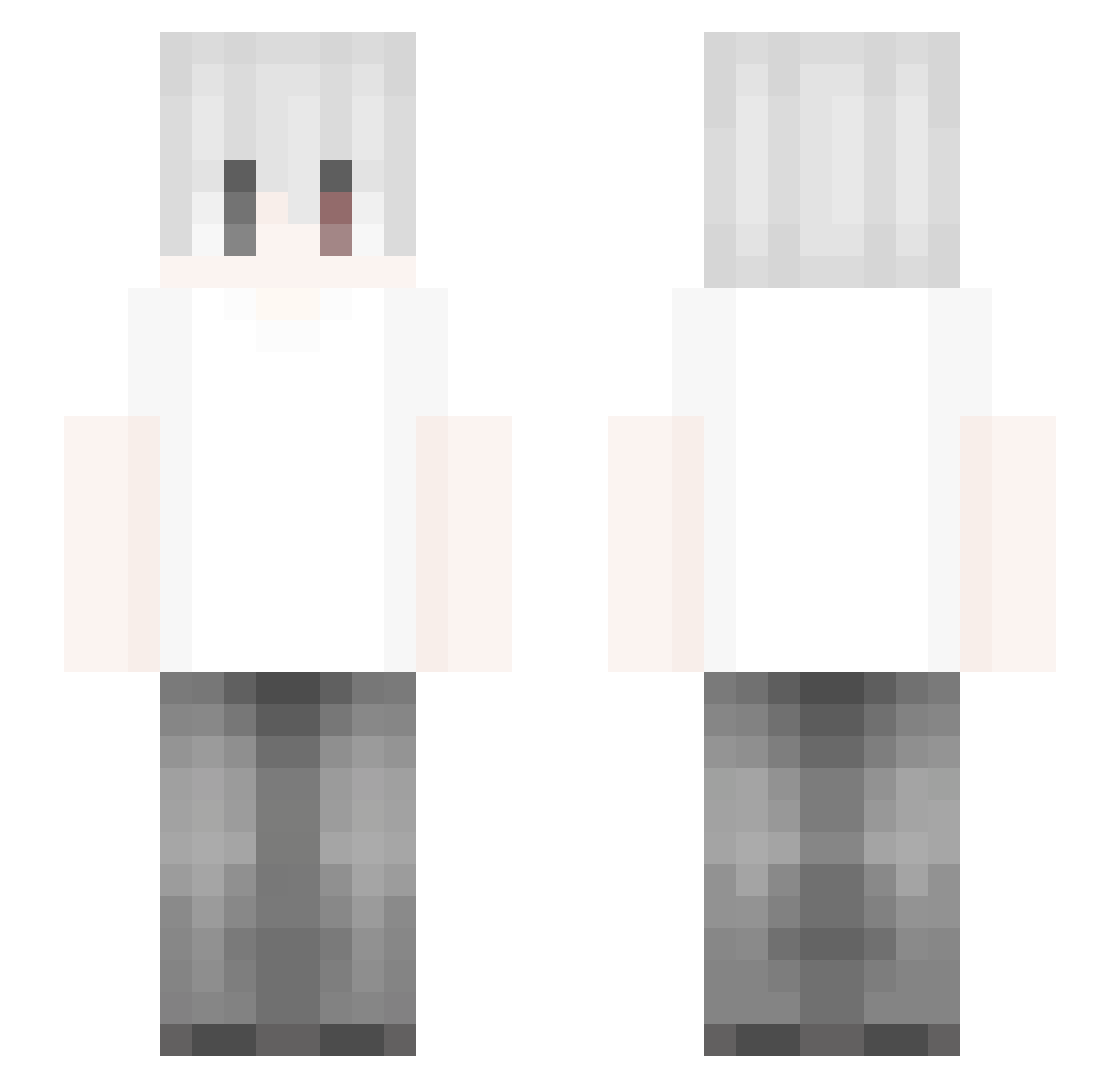 lugv Minecraft skin, front and back view