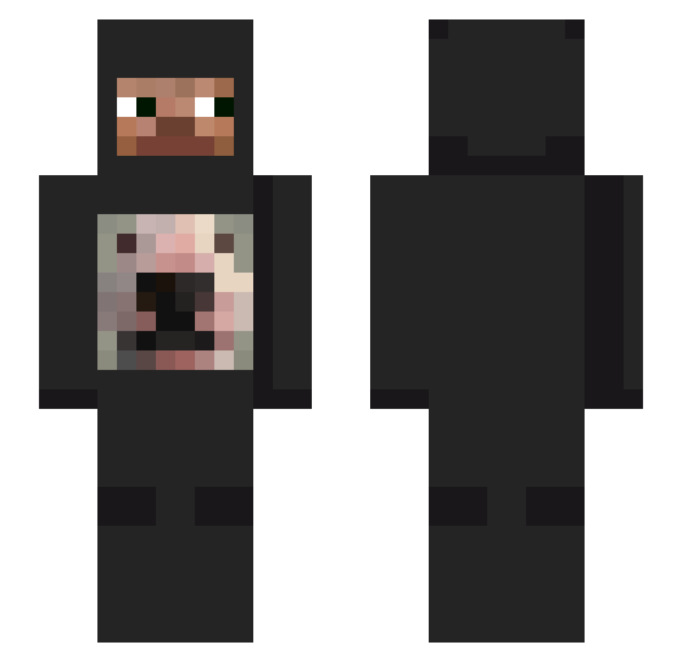 xTommyy_ Minecraft skin, front and back view