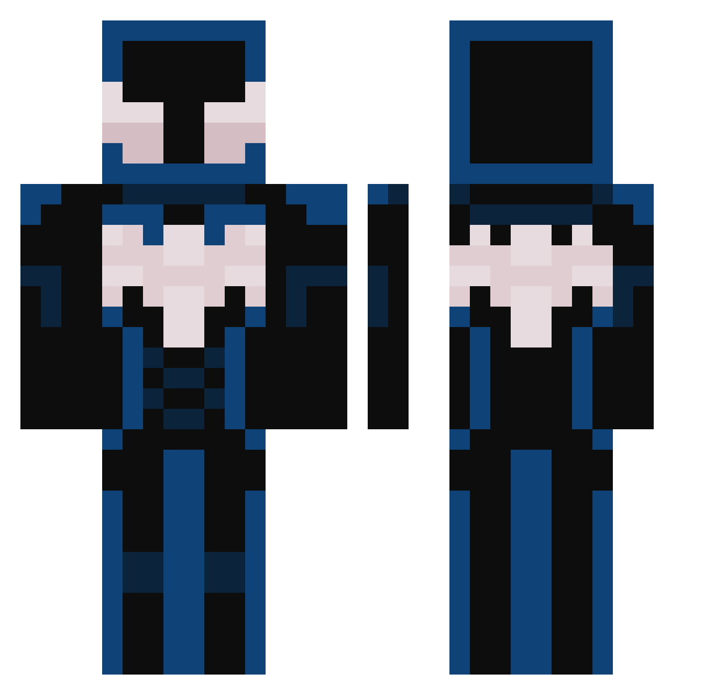 RetroOrb1t Minecraft skin, front and back view