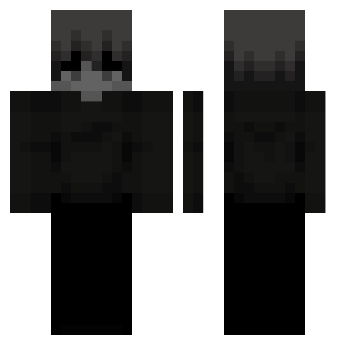 Militant3580 Minecraft skin, front and back view