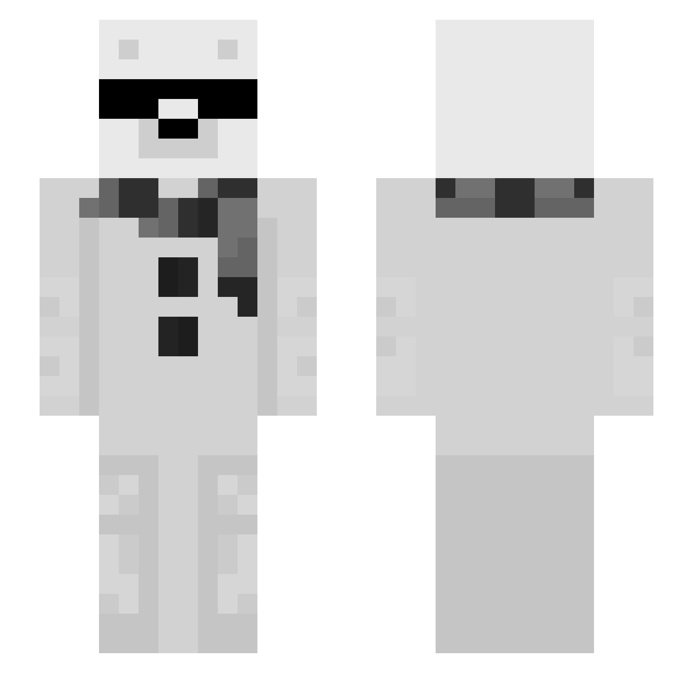 SNOWBALLRA Minecraft skin, front and back view