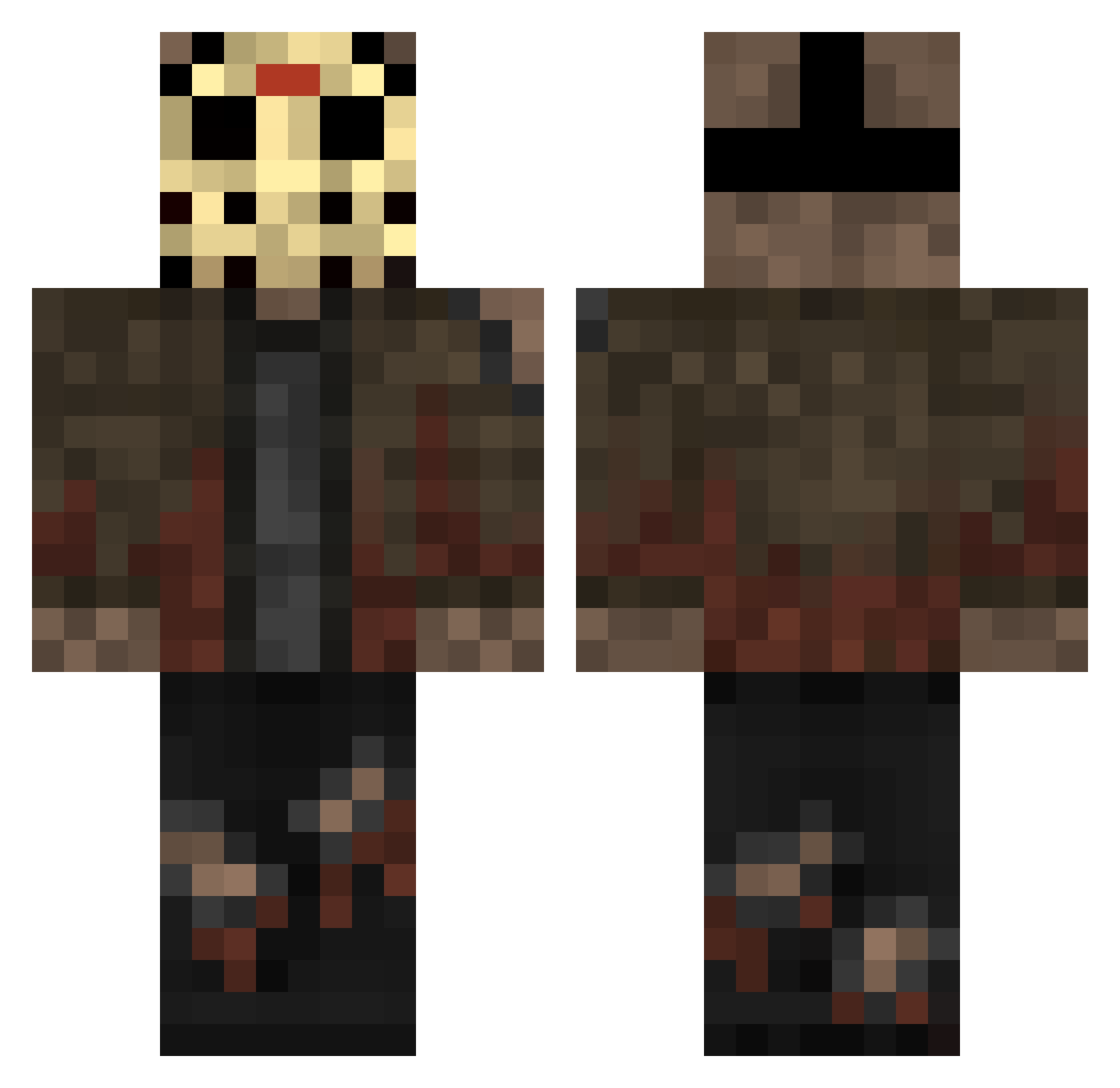 Shelmp4 Minecraft skin, front and back view