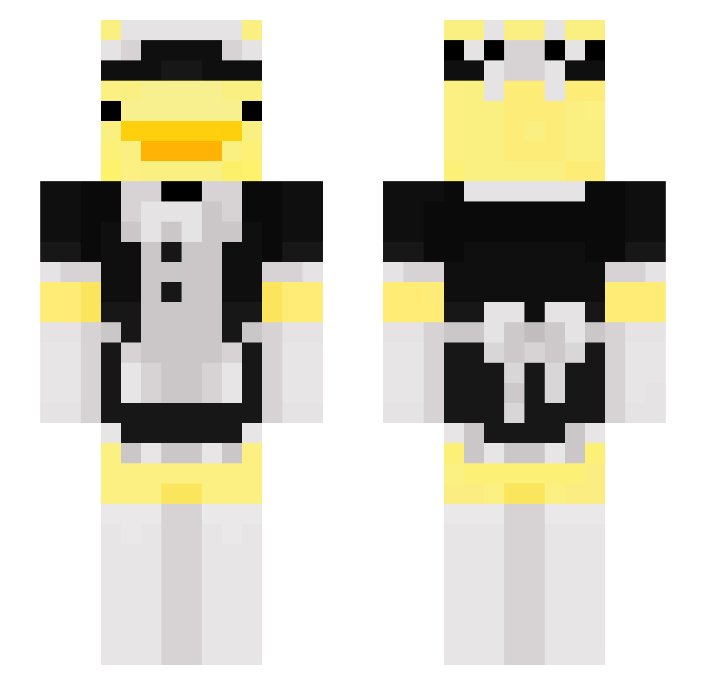 ReckyXD1 Minecraft skin, front and back view