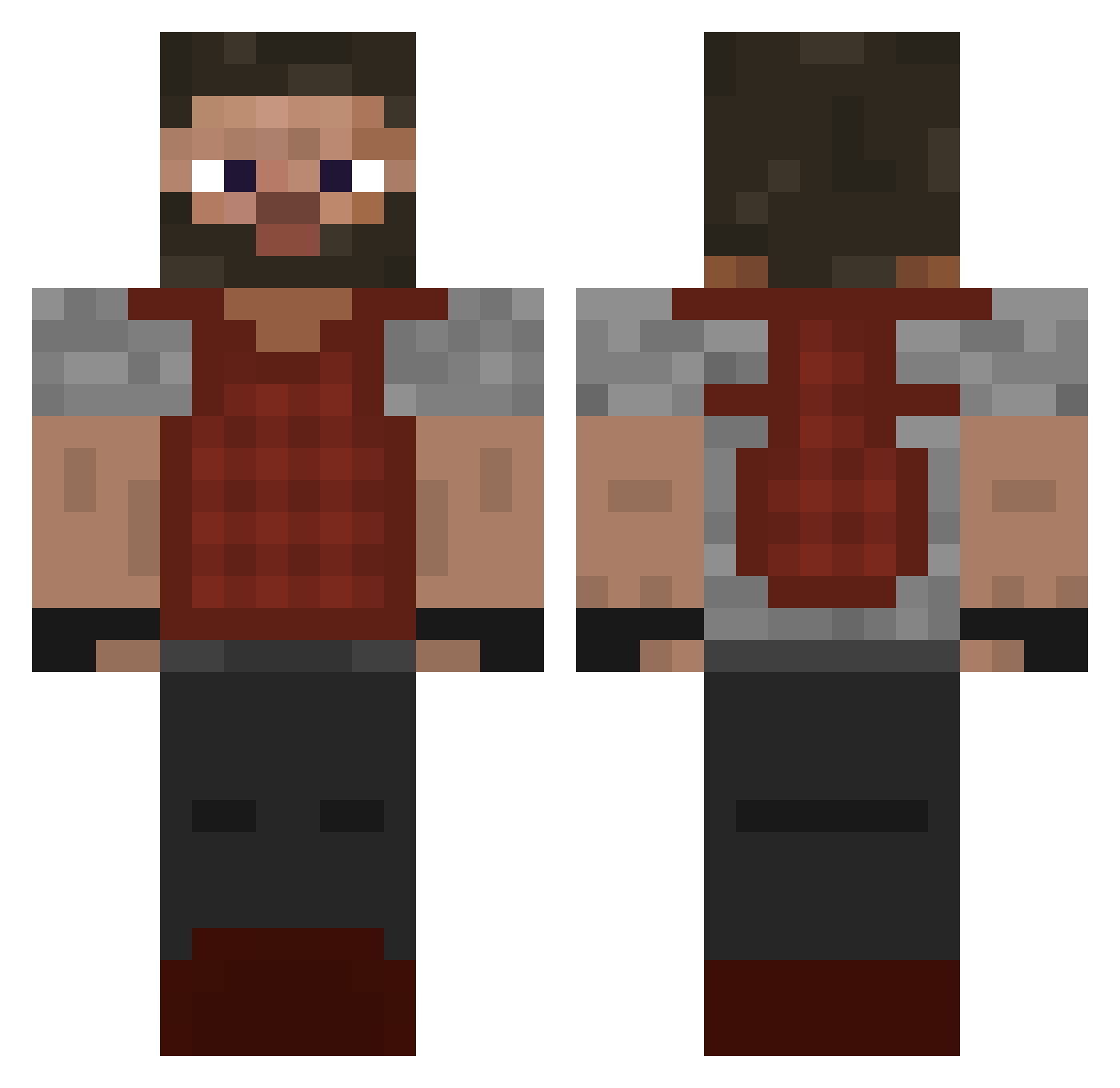 Yahya_187 Minecraft skin, front and back view