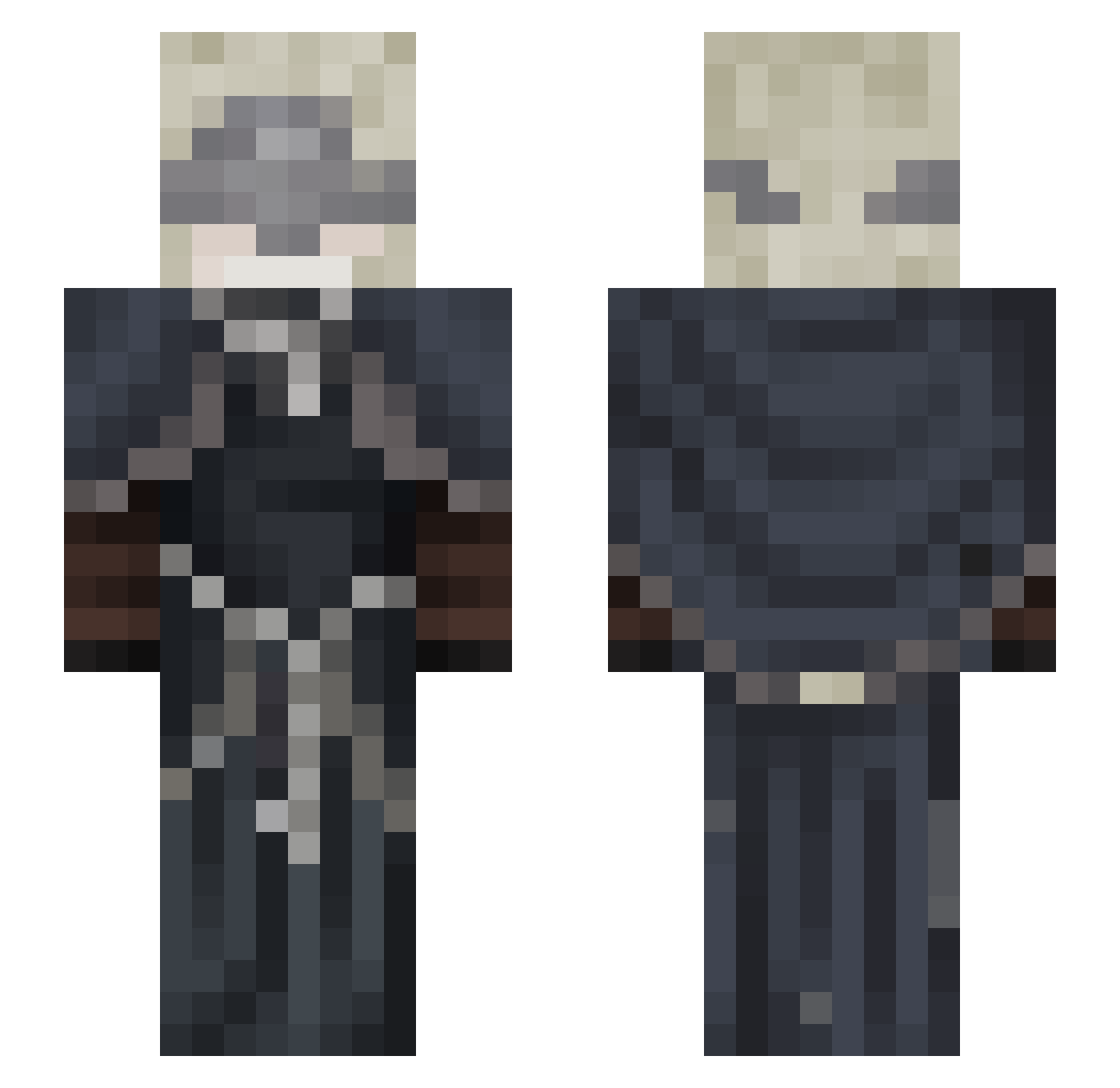 Roygvivi Minecraft skin, front and back view
