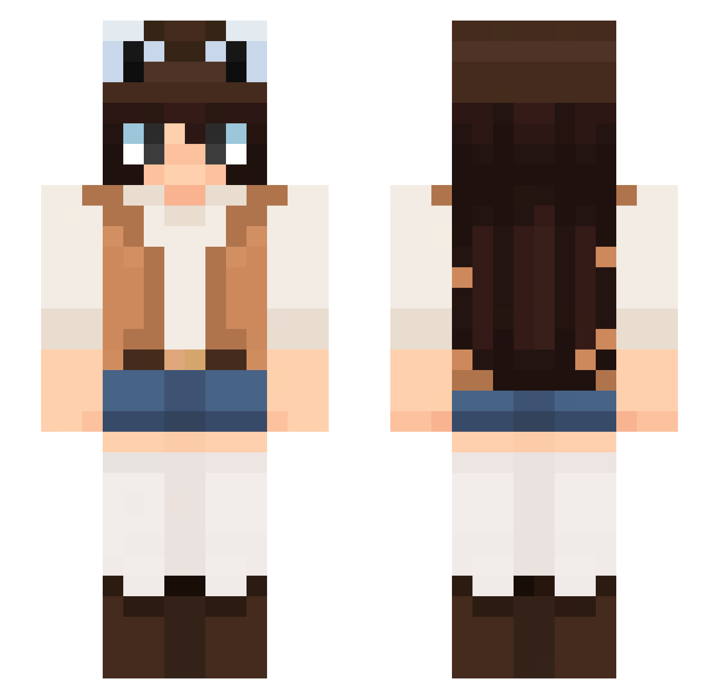 CookieTheSage Minecraft skin, front and back view