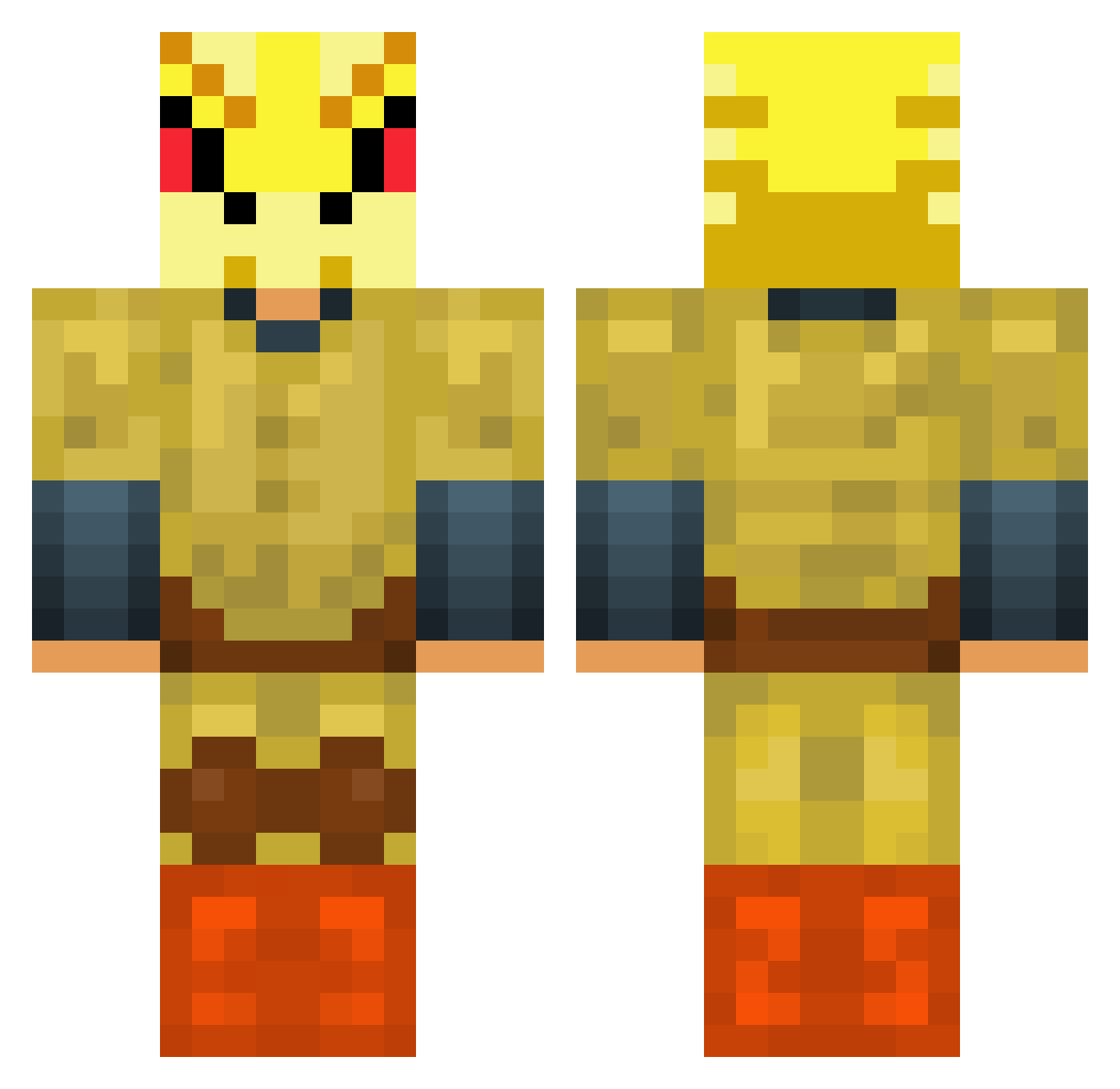 Rancel Minecraft skin, front and back view