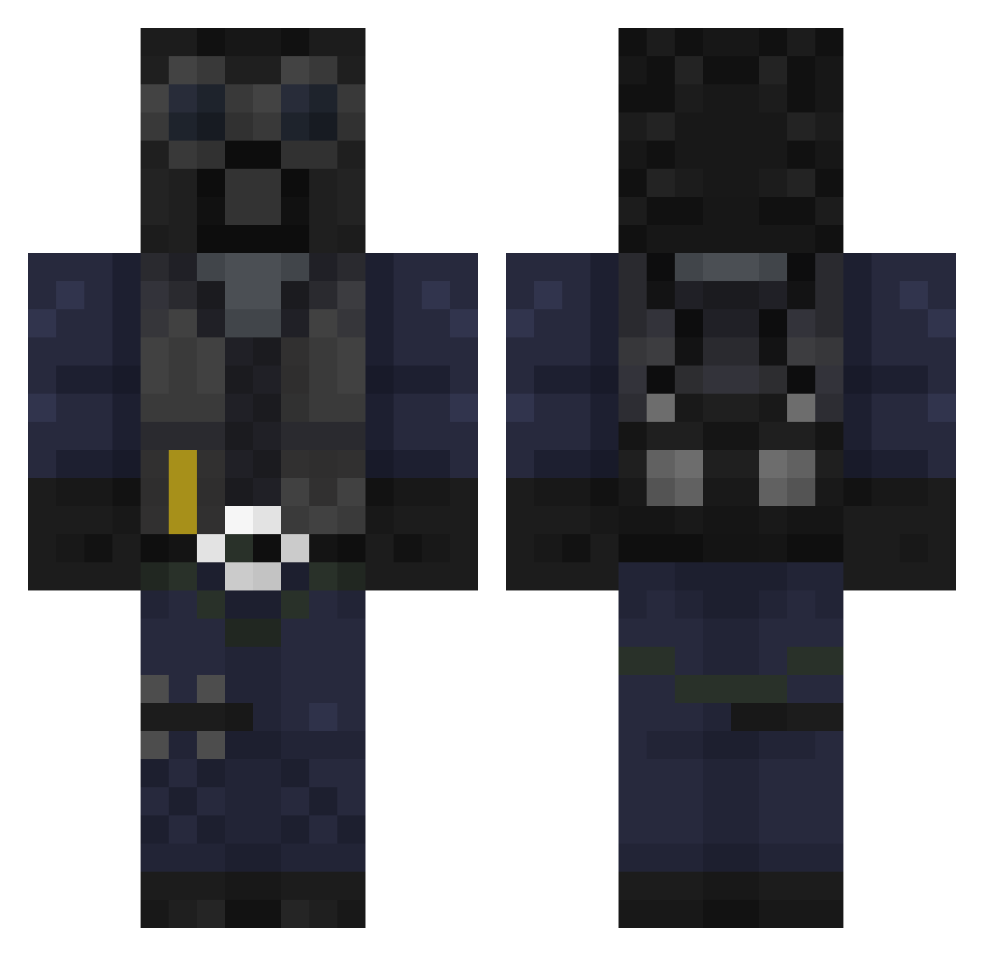 Red_Insanity Minecraft skin, front and back view