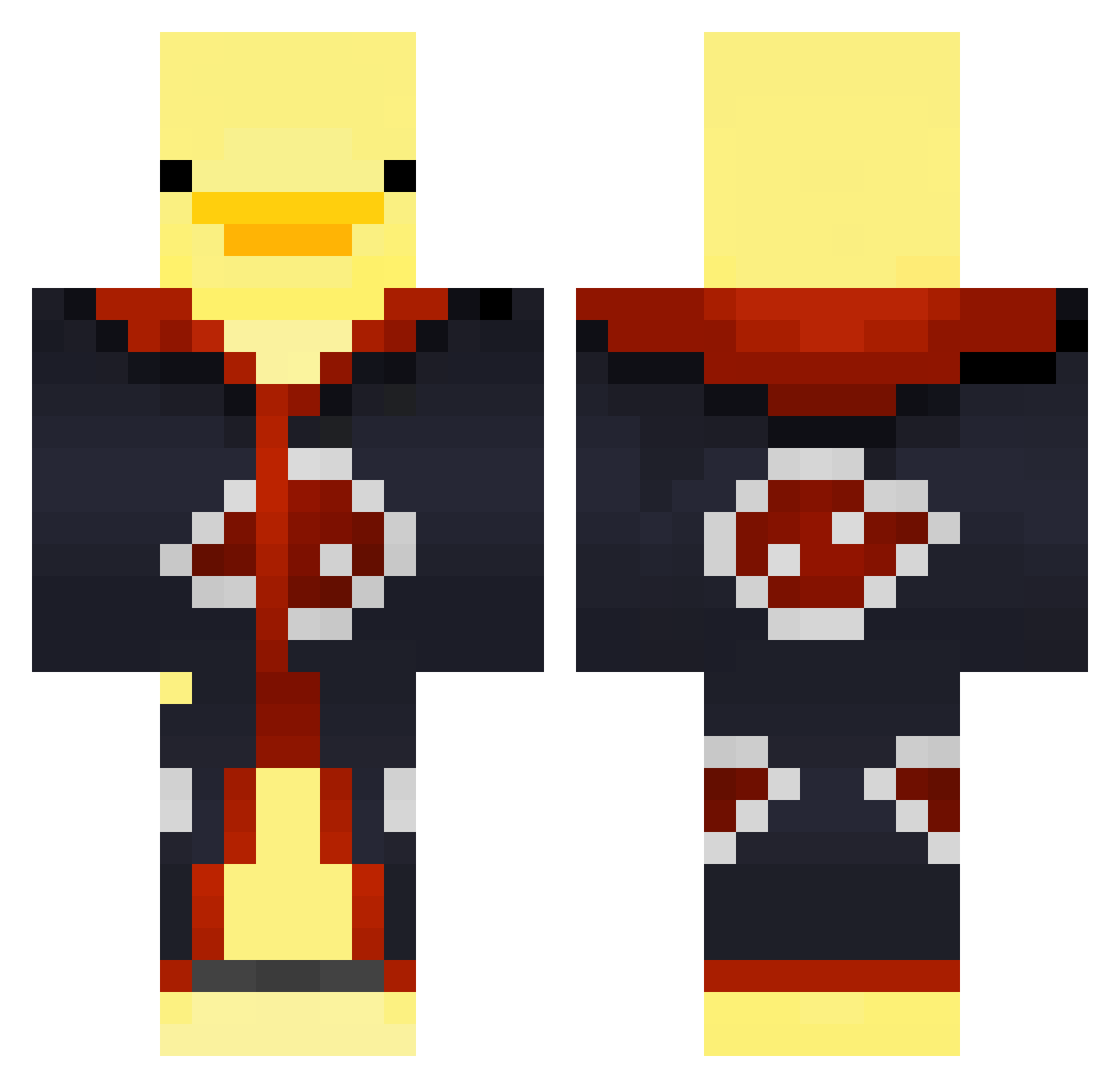 craaabb Minecraft skin, front and back view