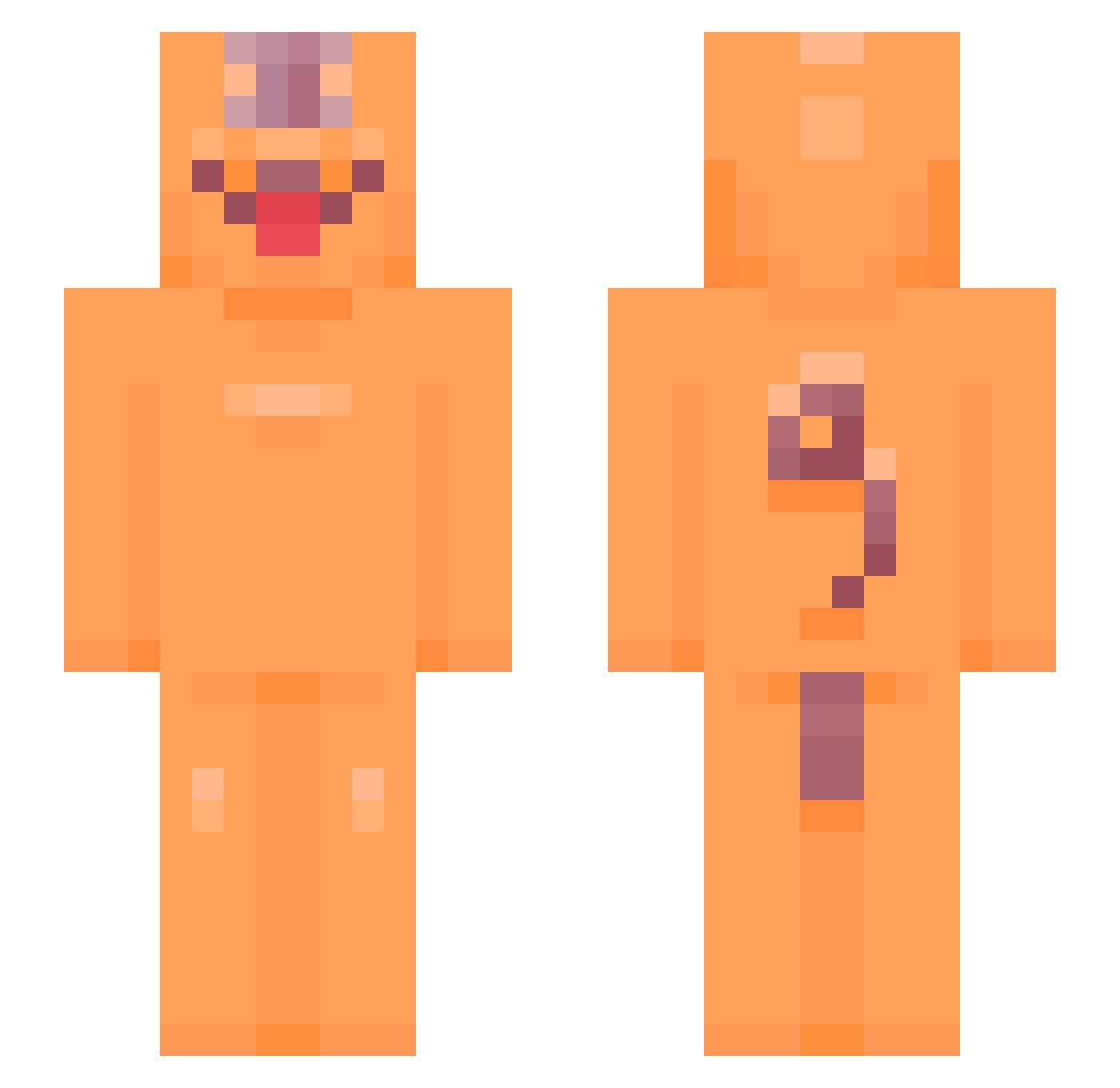 SXDima Minecraft skin, front and back view