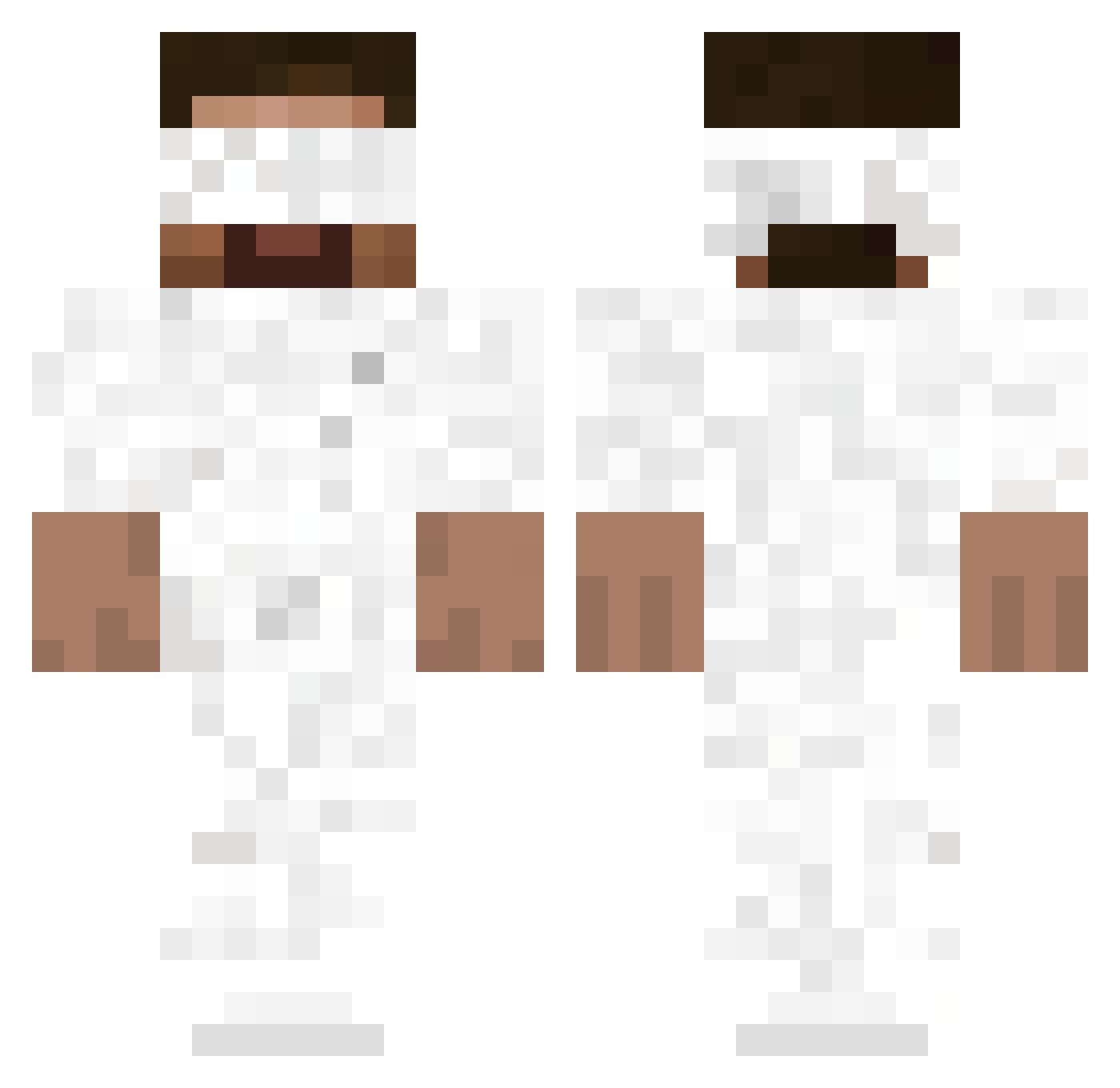 pqncke Minecraft skin, front and back view