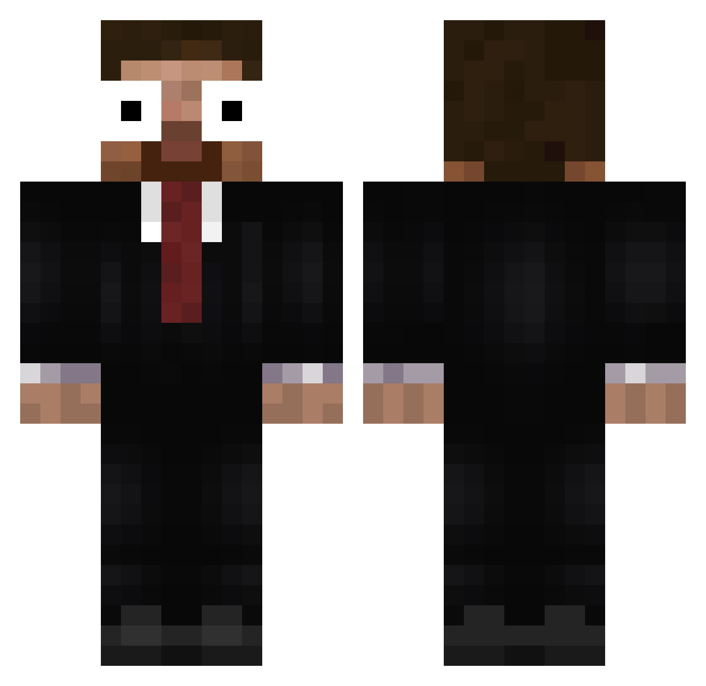 SkullEnjoyer2 Minecraft skin, front and back view