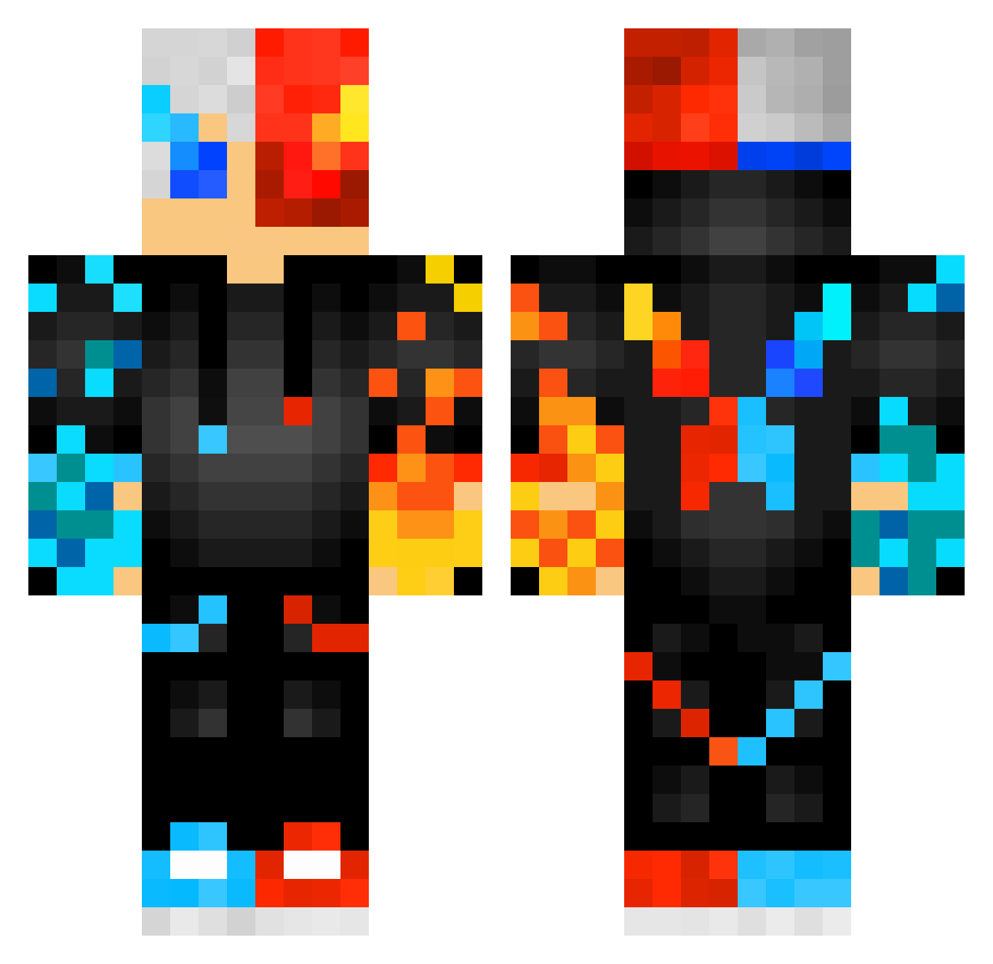 WightDawg Minecraft skin, front and back view