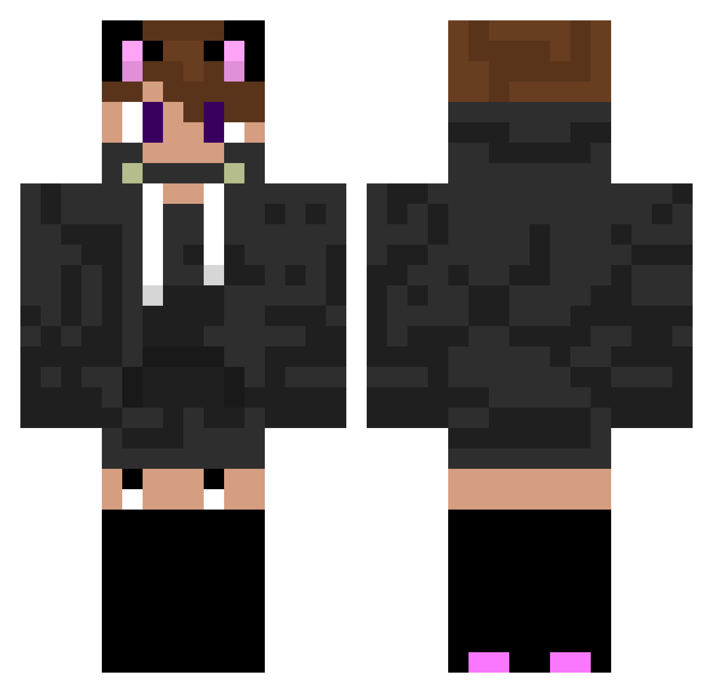 tRc_007 Minecraft skin, front and back view