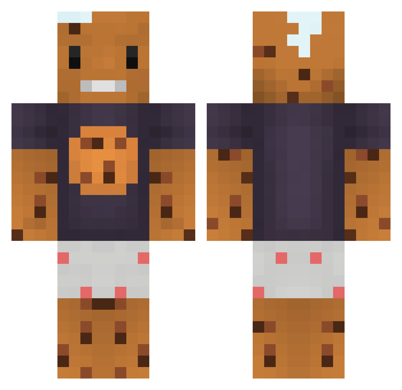LordBolognese Minecraft skin, front and back view