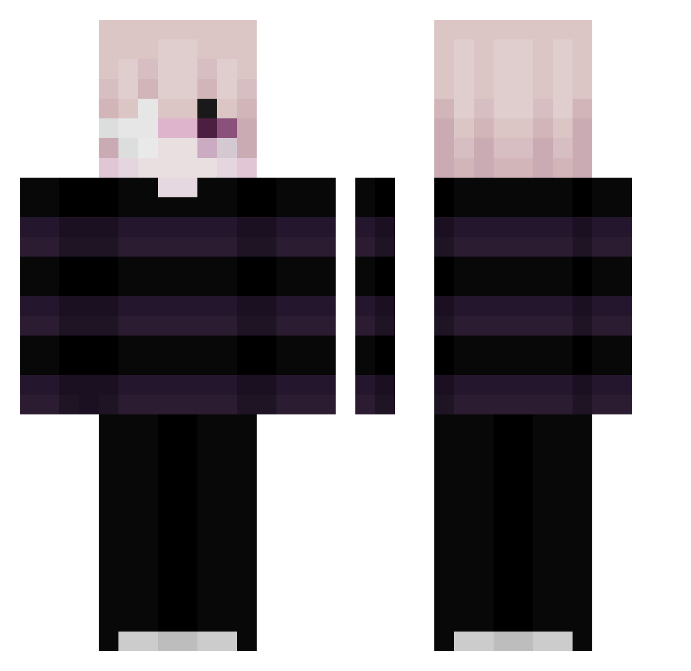 syzem1 Minecraft skin, front and back view