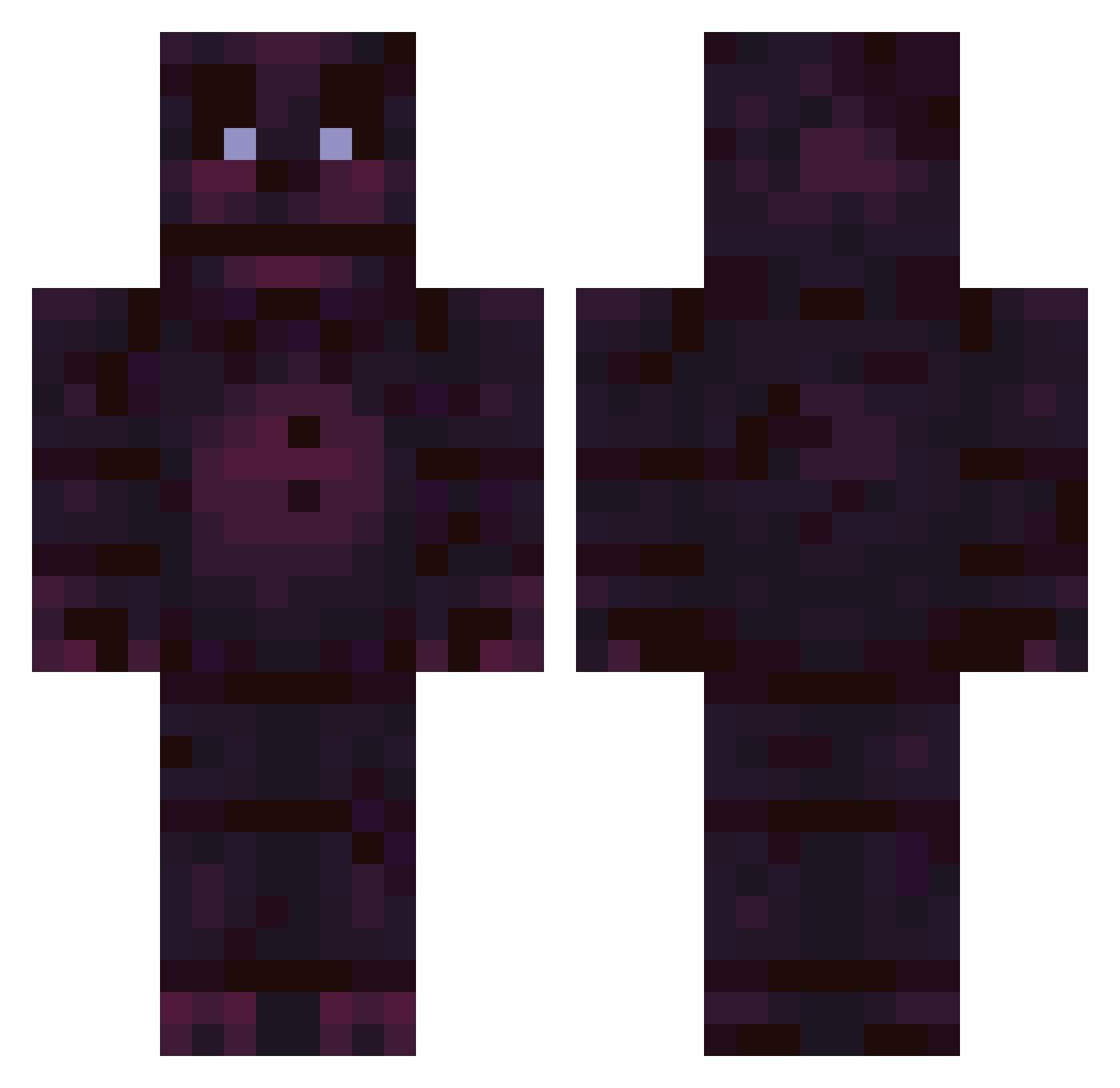 Alyx1254 Minecraft skin, front and back view