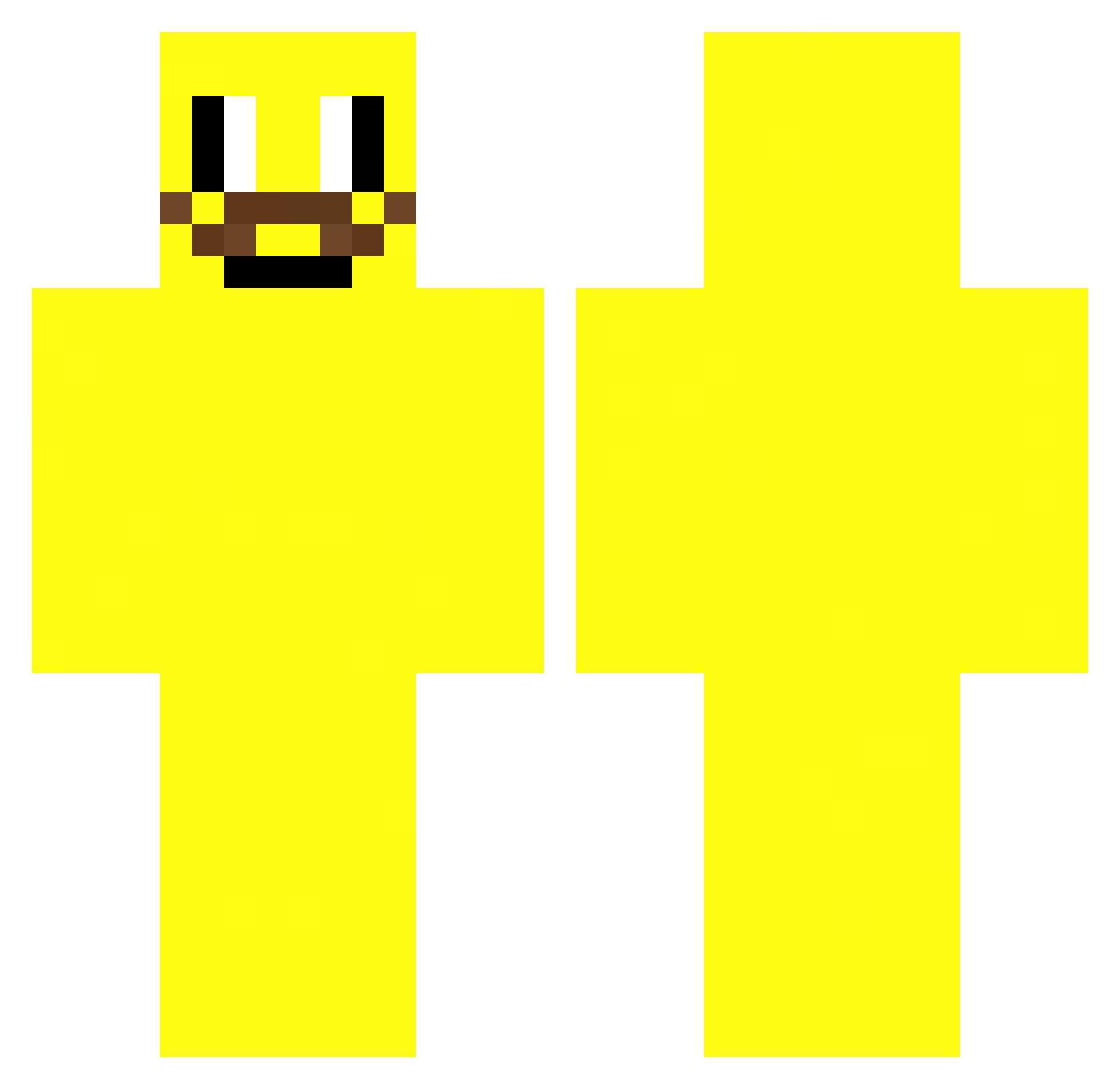 yellow_dummy Minecraft skin, front and back view