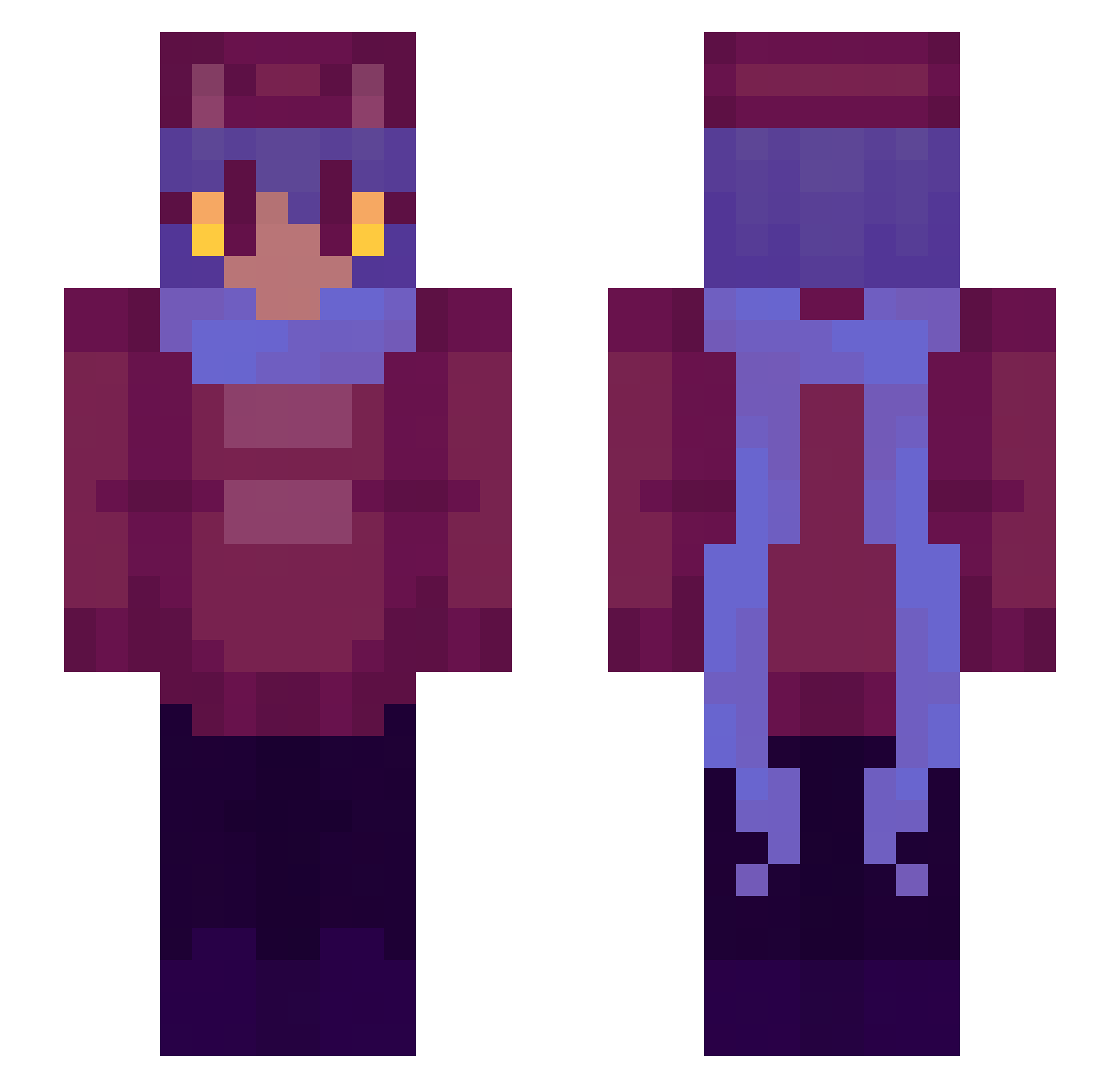 dnix_ Minecraft skin, front and back view
