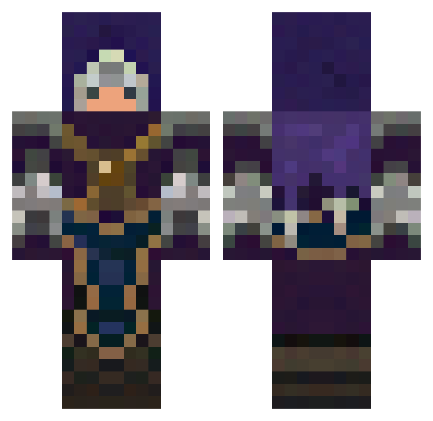 nichtwissend7 Minecraft skin, front and back view