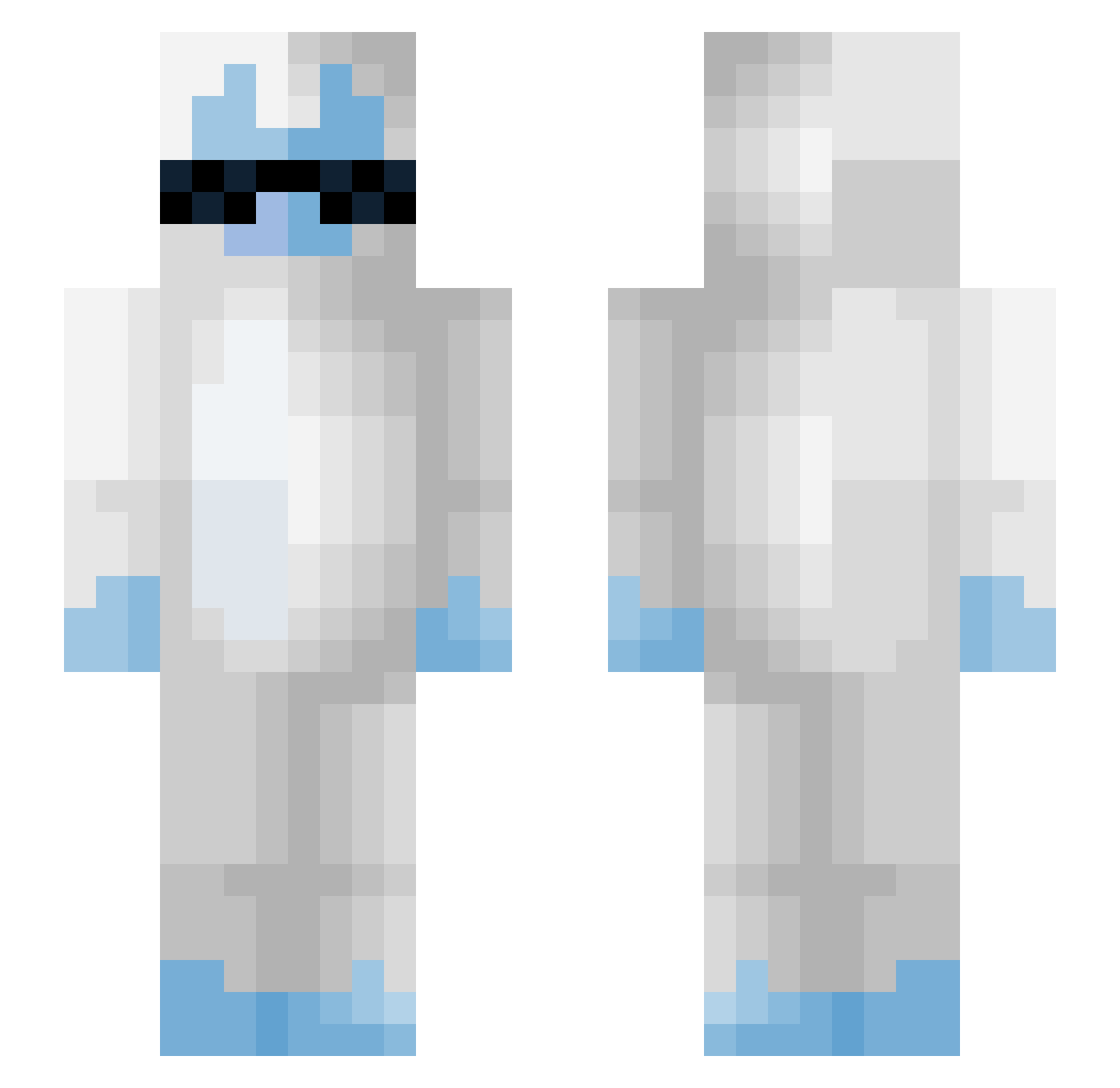 DuckyChucky Minecraft skin, front and back view