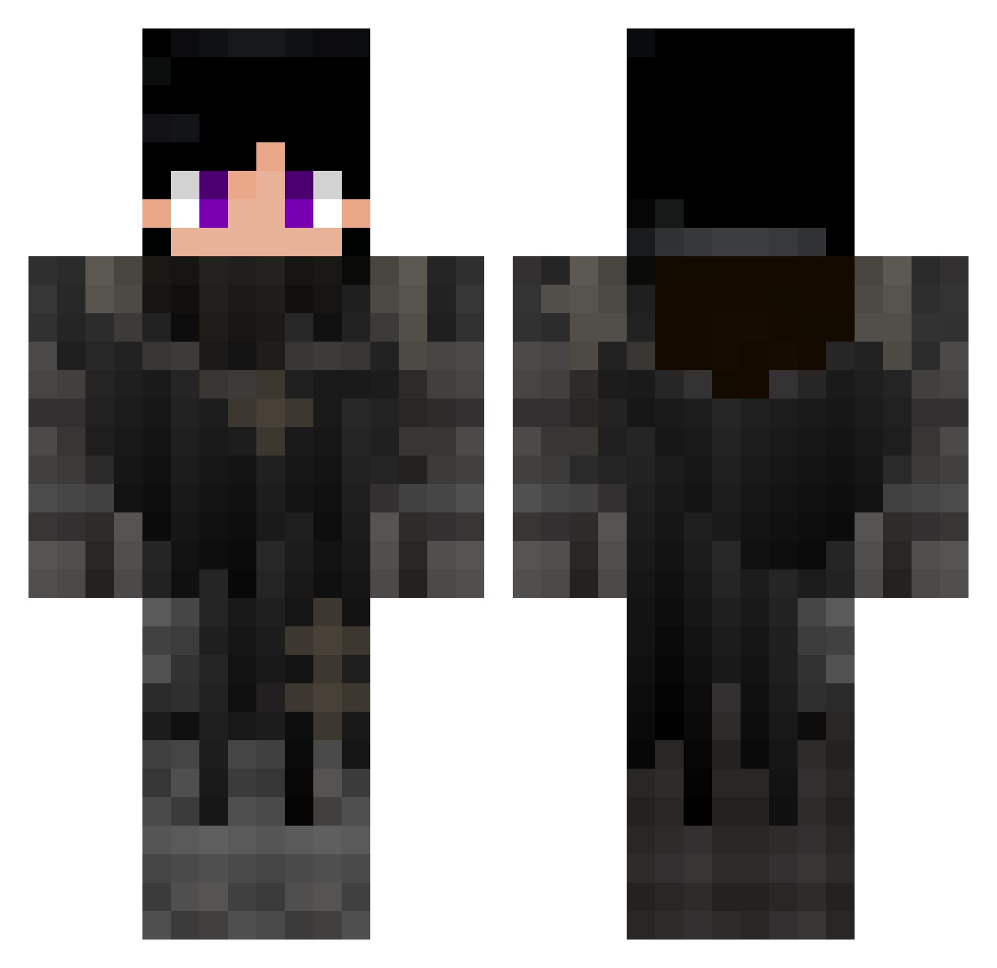 zCreed25 Minecraft skin, front and back view