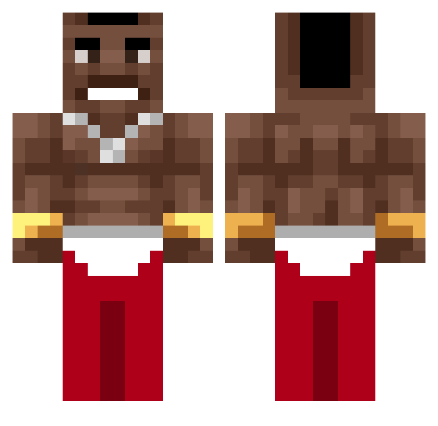 iskender_kebab Minecraft skin, front and back view