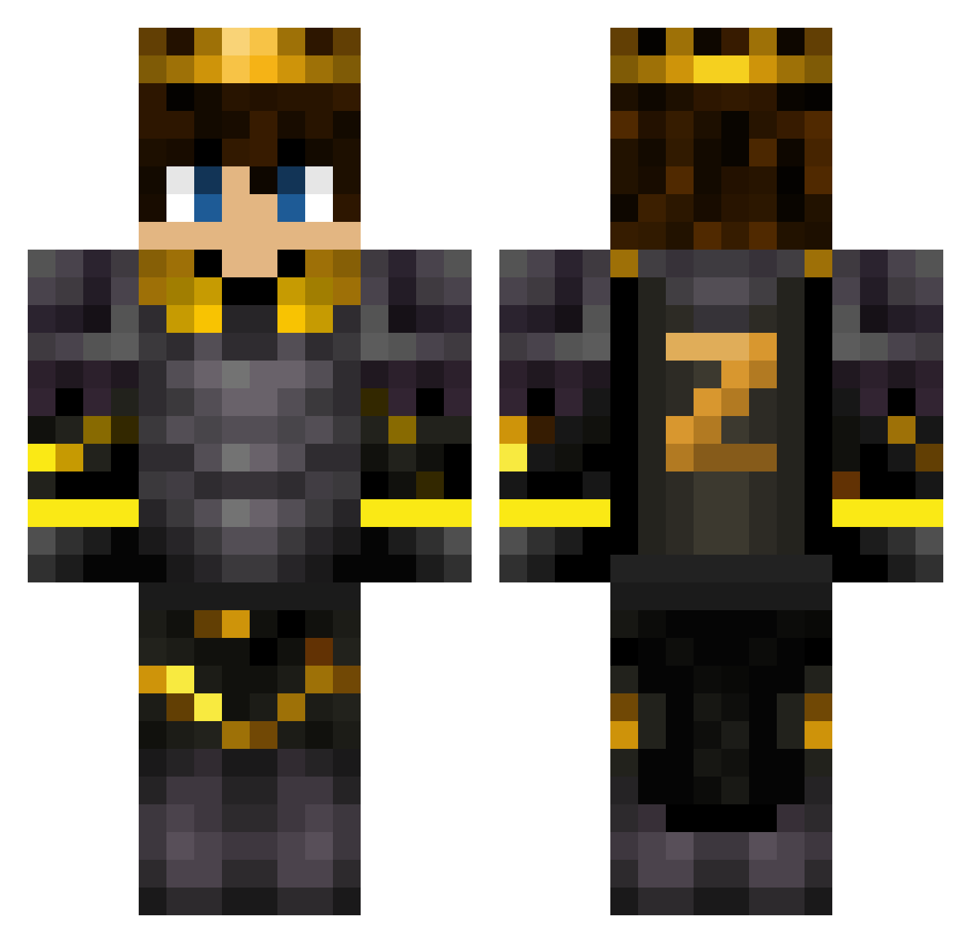 snow_of_oblivion Minecraft skin, front and back view