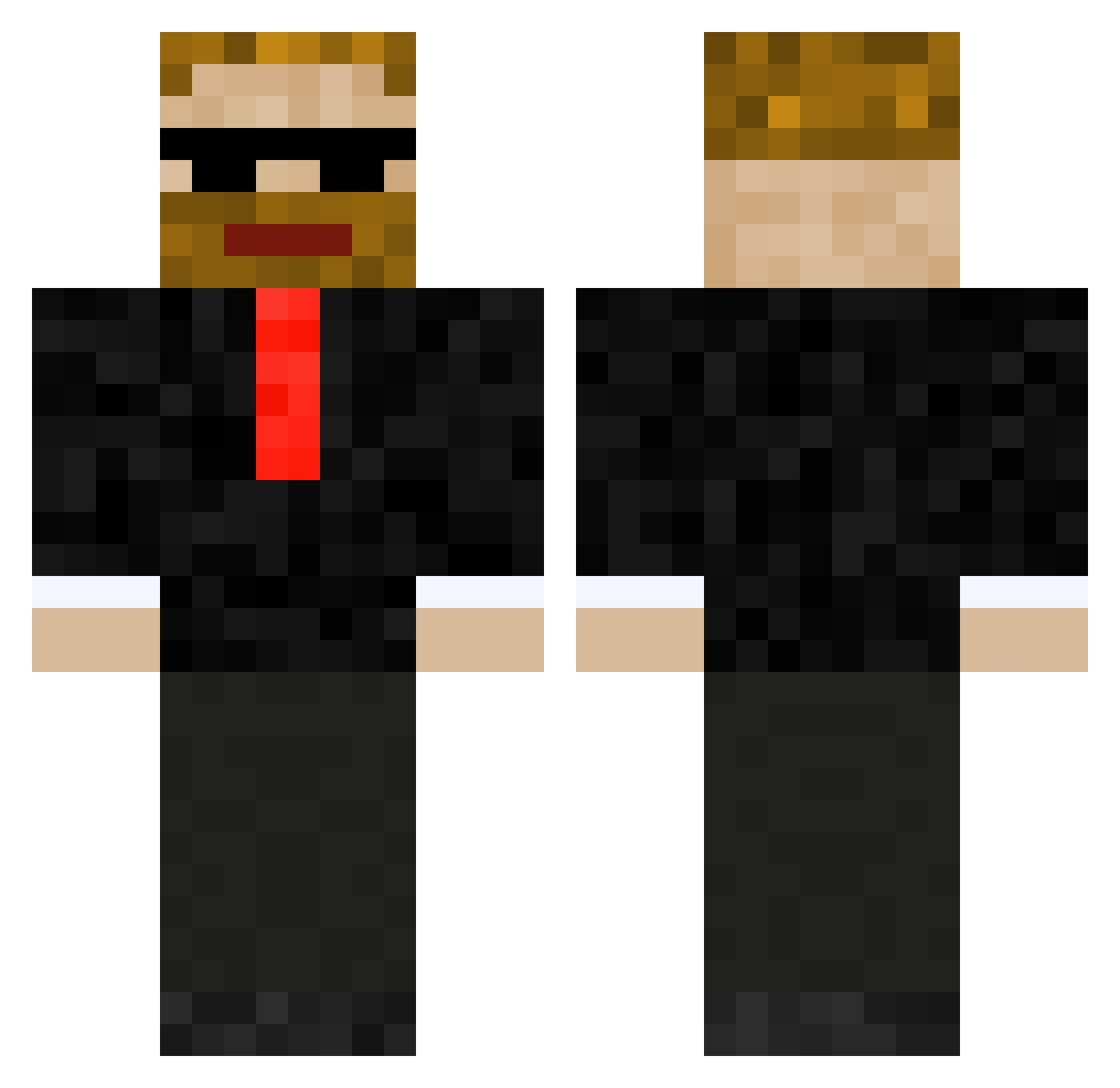 spyke1304 Minecraft skin, front and back view