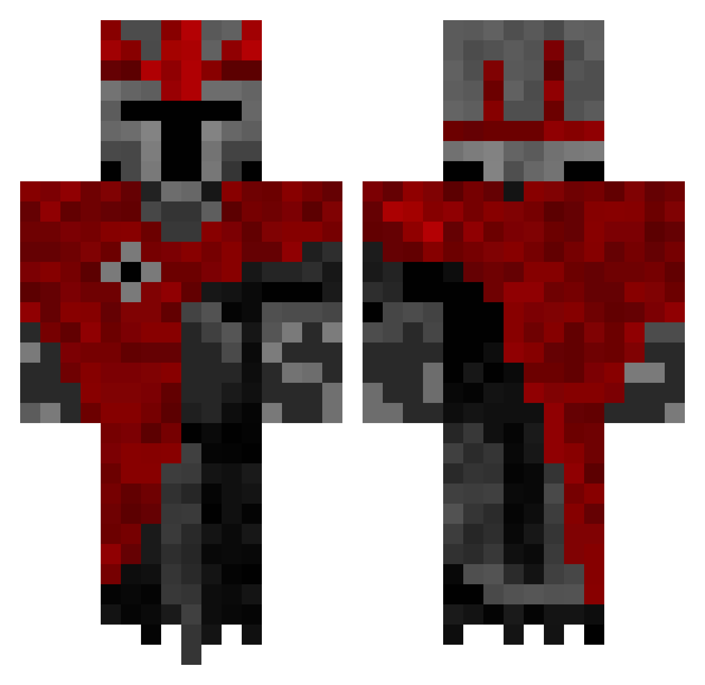 Efecik007 Minecraft skin, front and back view