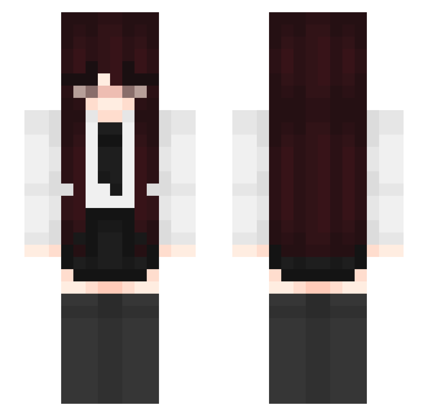 screamsire Minecraft skin, front and back view