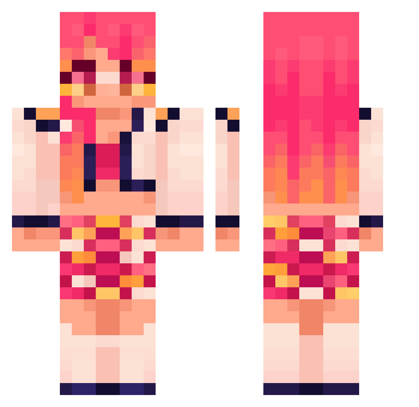 SillyTechStuff Minecraft skin, front and back view