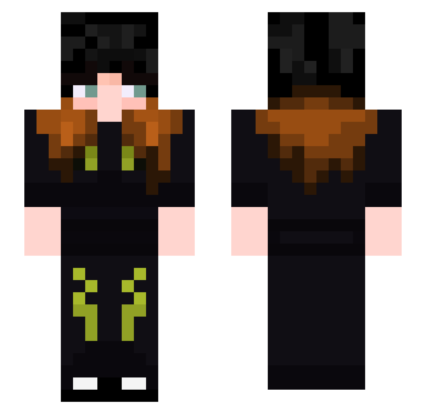 oXixizento Minecraft skin, front and back view