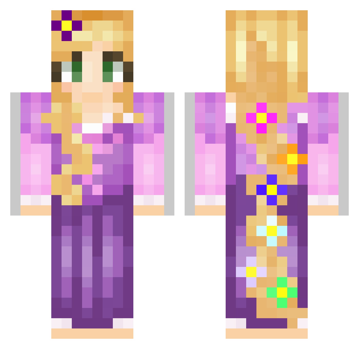 Bobona_4 Minecraft skin, front and back view