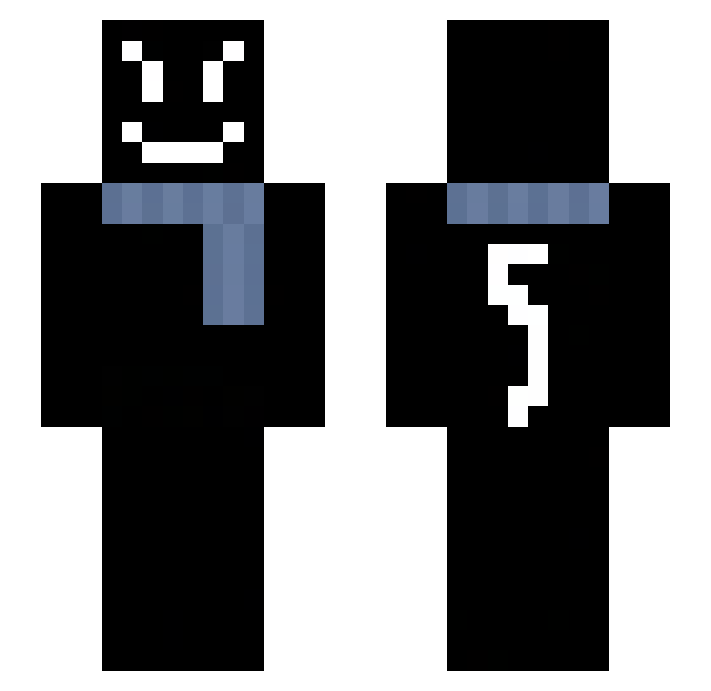Tatertot666 Minecraft skin, front and back view