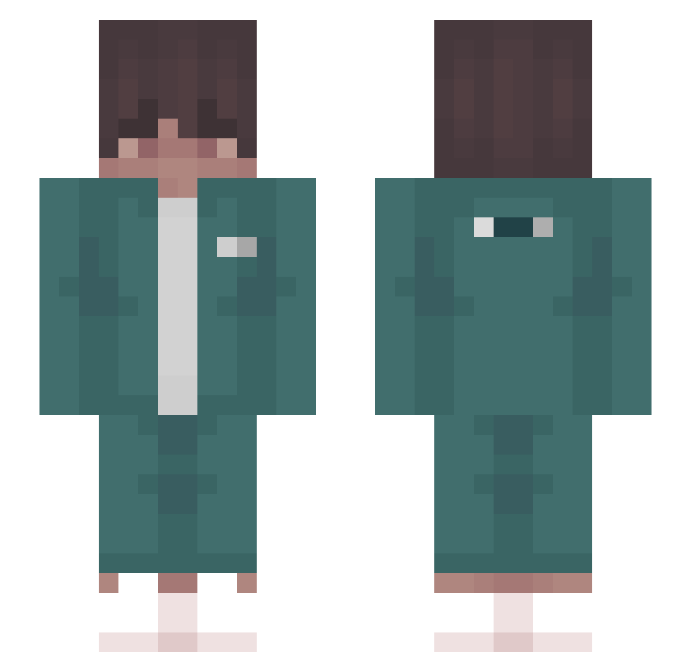 ab199op Minecraft skin, front and back view