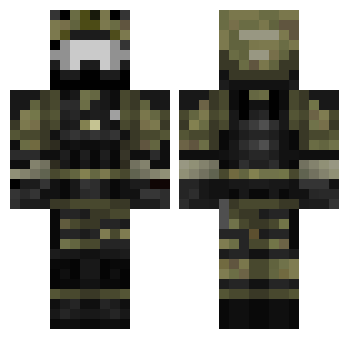 snackey_is_happy Minecraft skin, front and back view