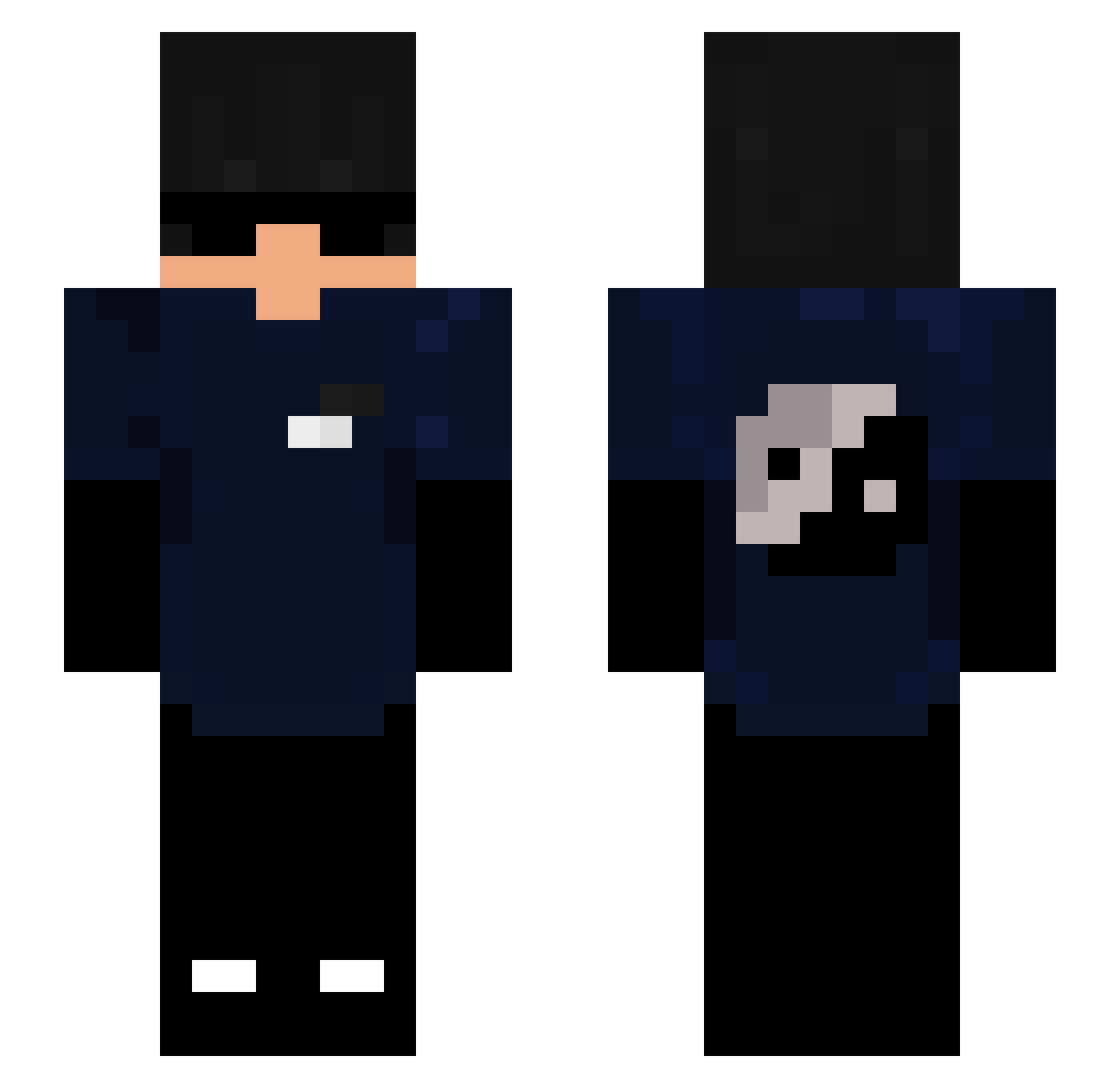 TeyoFR Minecraft skin, front and back view