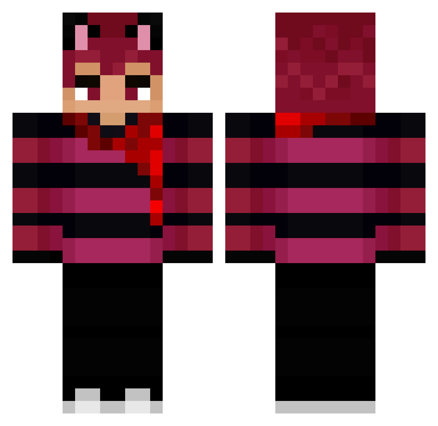 wentyy123 Minecraft skin, front and back view