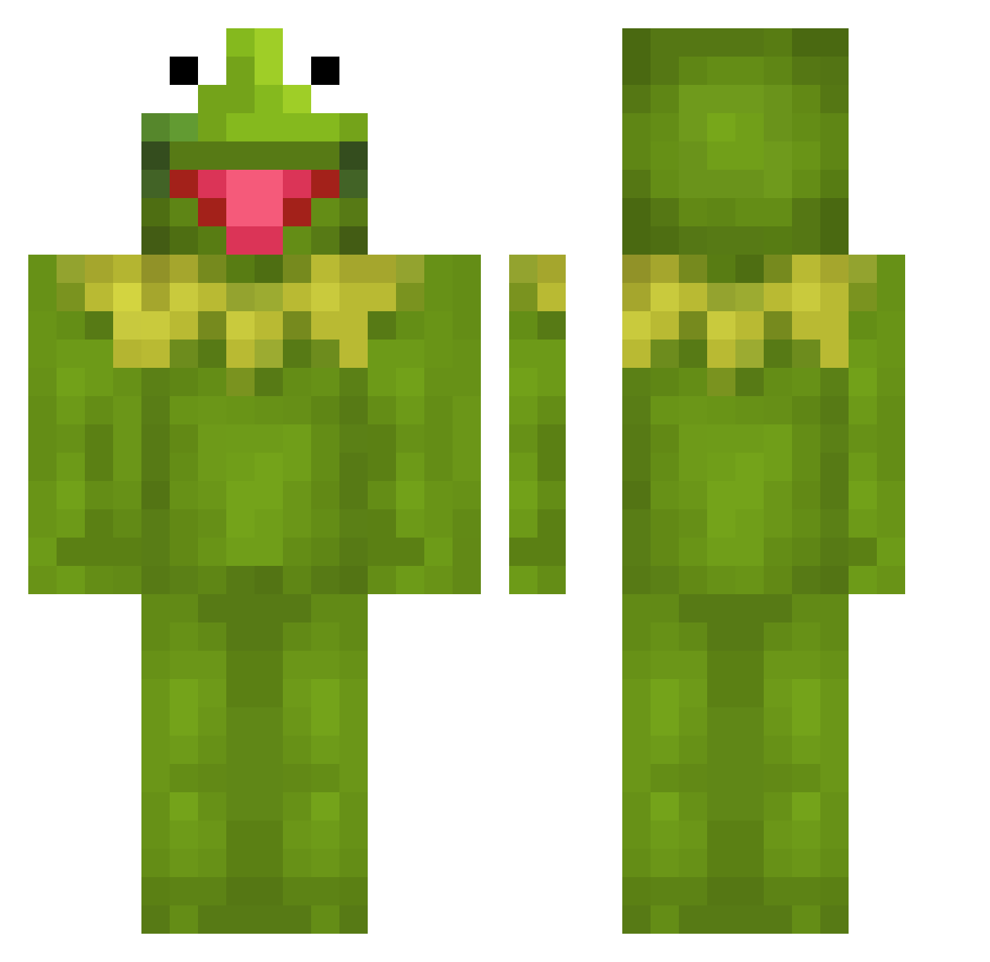 CasperNY Minecraft skin, front and back view
