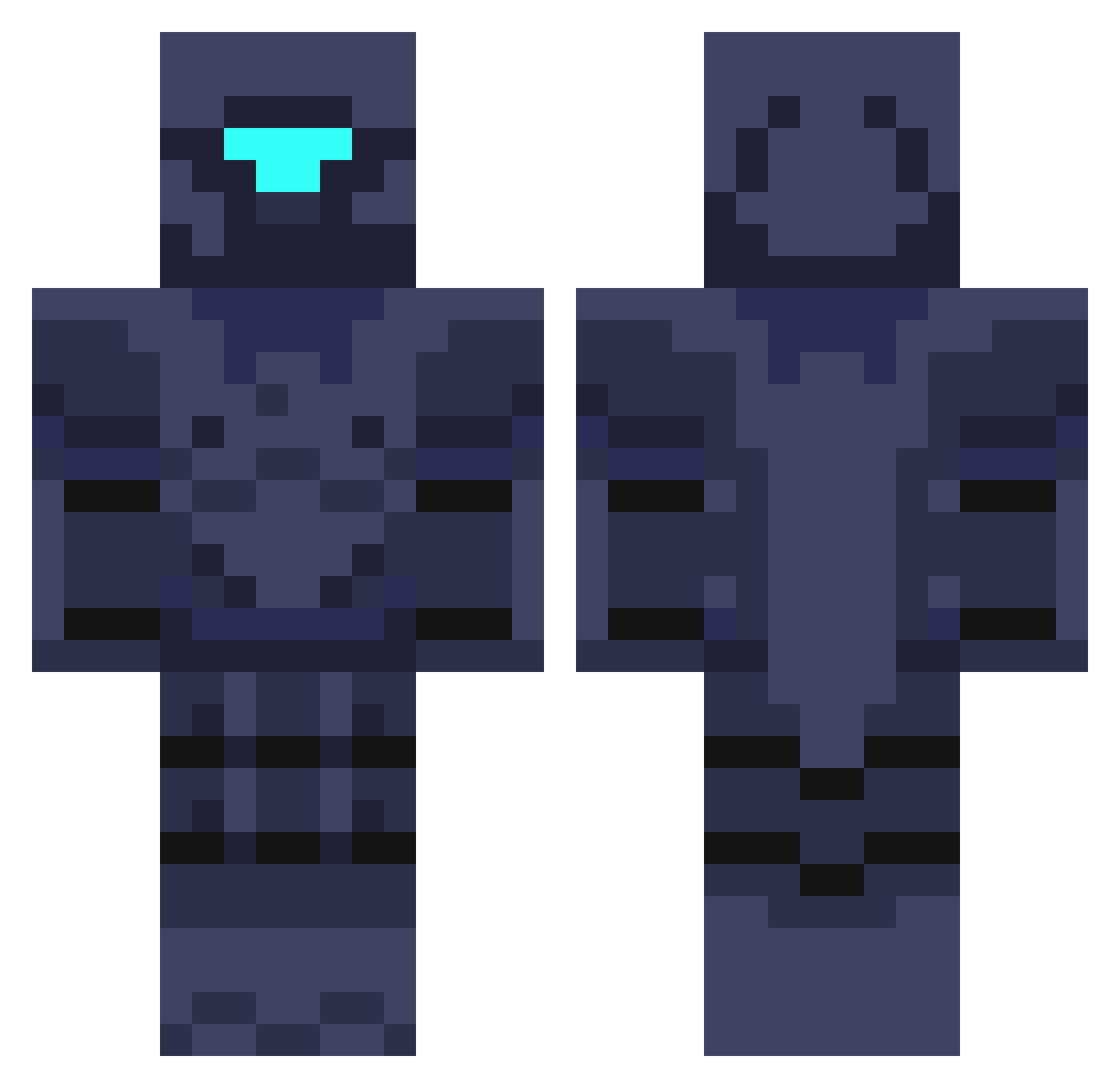 Ashura1104 Minecraft skin, front and back view