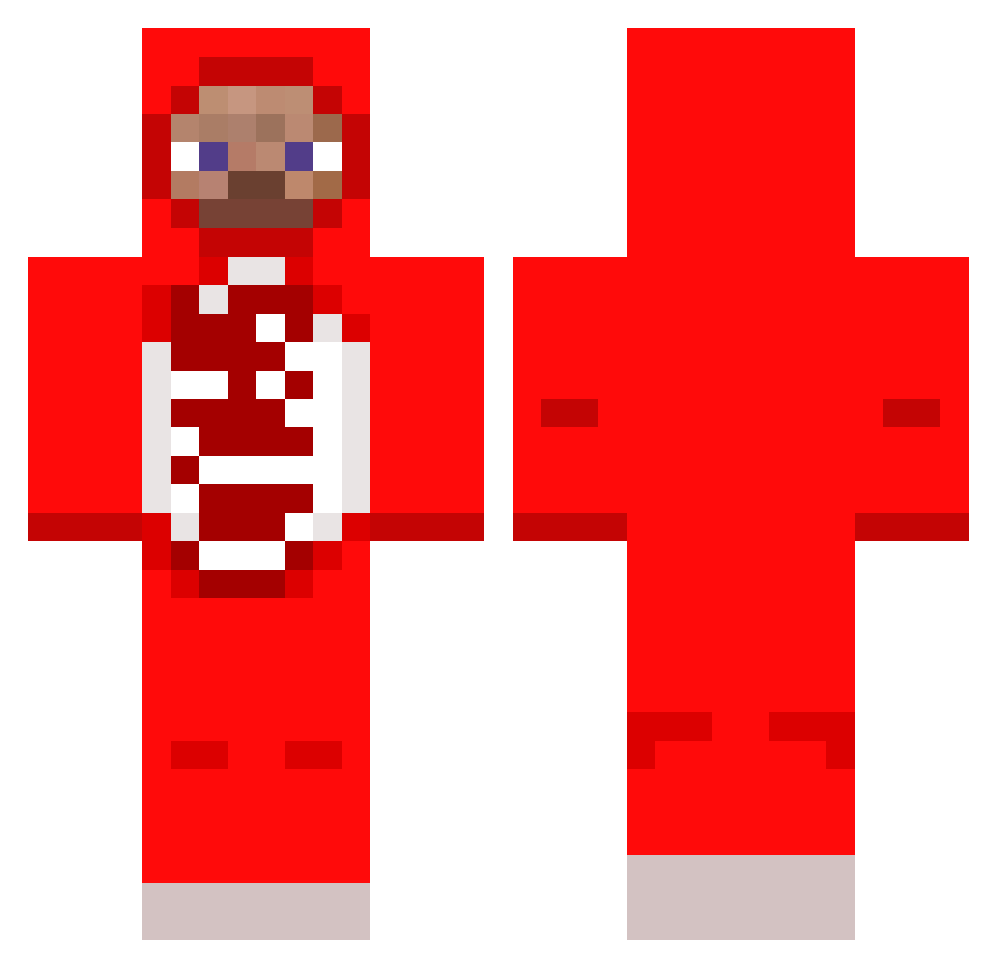 Savoys Minecraft skin, front and back view