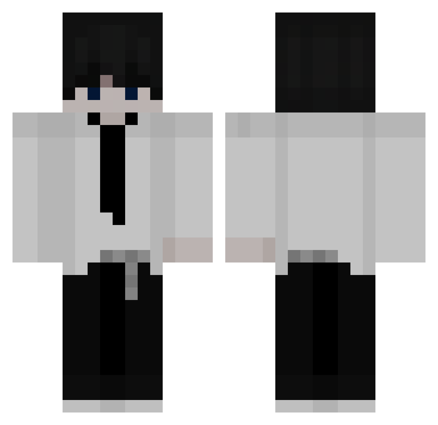 PotroMC Minecraft skin, front and back view